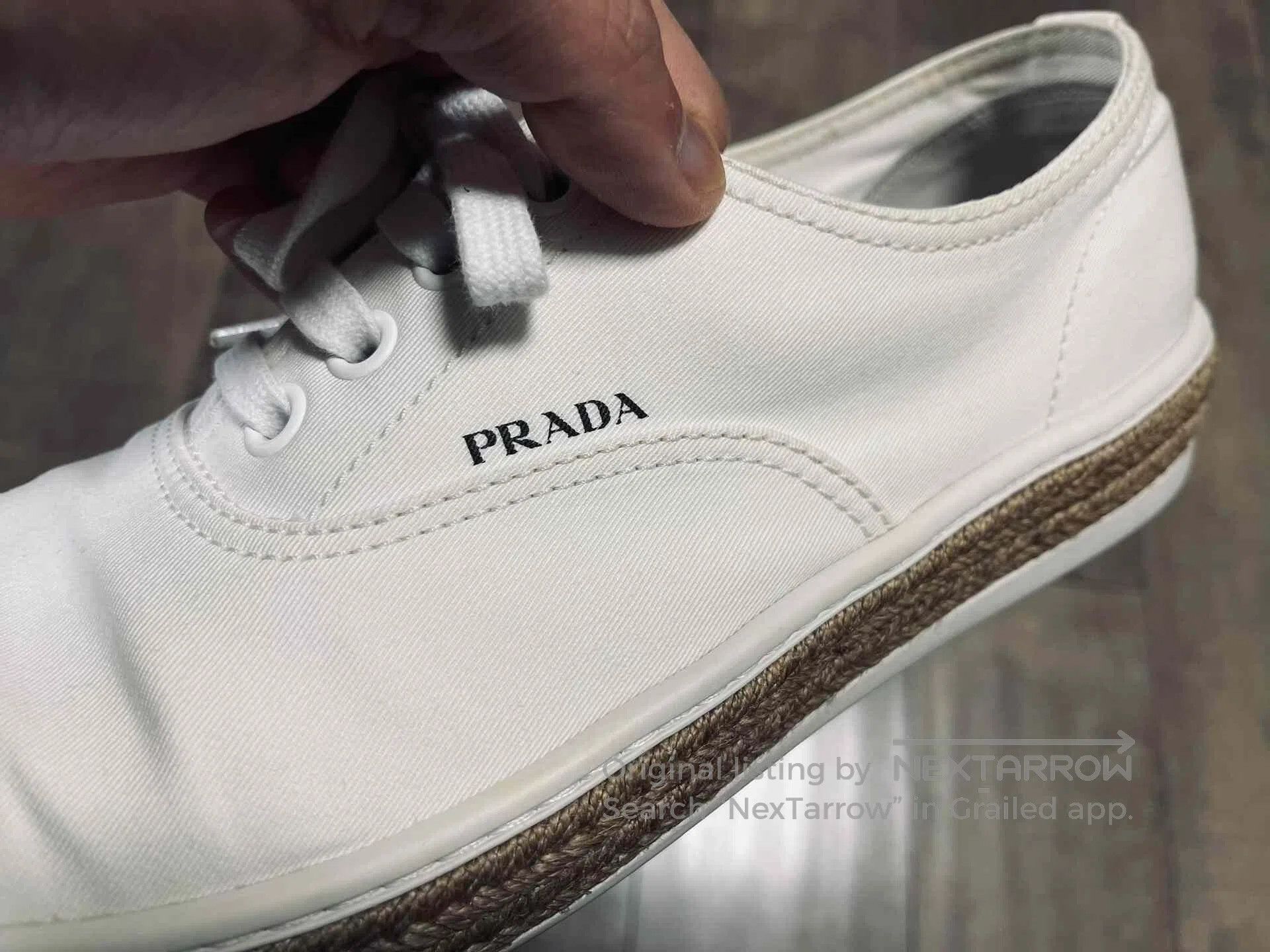 Prada Prada Classic White Leather Sneakers. Size US 10 / EU 43 - 1 Thumbnail