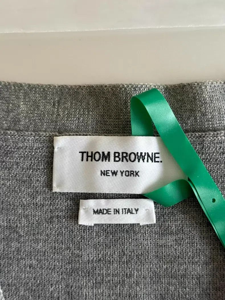 Thom Browne Thom Browne Grey Wool Cardigan Size US M / EU 48-50 / 2 - 3 Thumbnail