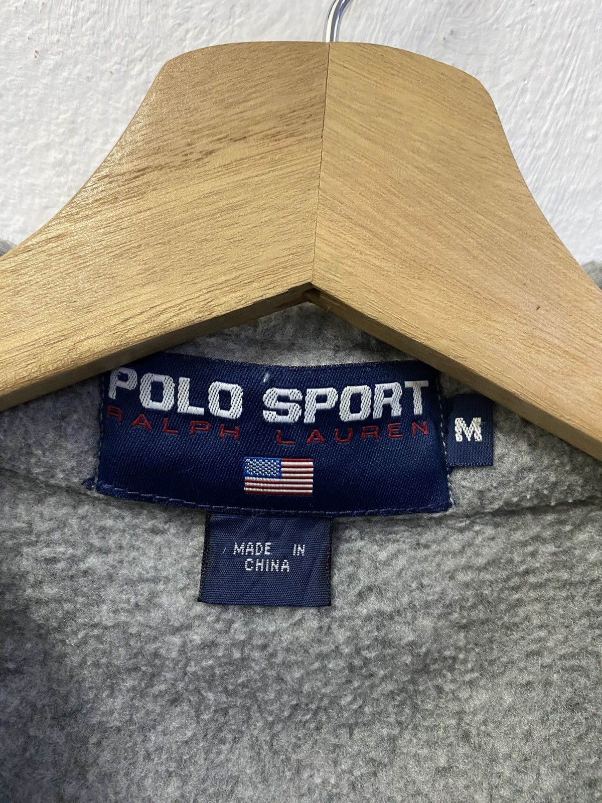 Polo Ralph Lauren × Ralph Lauren × Vintage Vintage Polo Sport Ralph Lauren Collared Fleece Sweatshirt Size US M / EU 48-50 / 2 - 9 Thumbnail