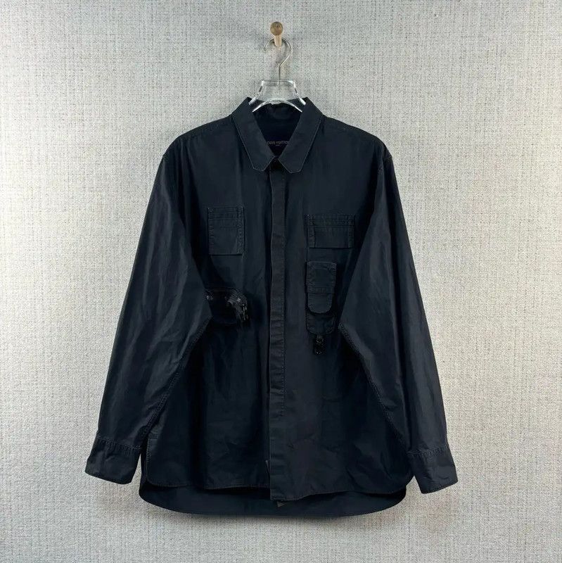 Louis Vuitton Louis Vuitton Black Cotton Long Sleeve Shirt 0089 Size US XXL / EU 58 / 5 - 1 Thumbnail