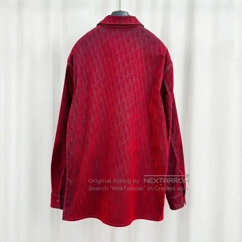 Dior Dior Red Cotton Logo Embroidered Long Sleeve Jacket . Size US M / EU 48-50 / 2 - 2 Thumbnail
