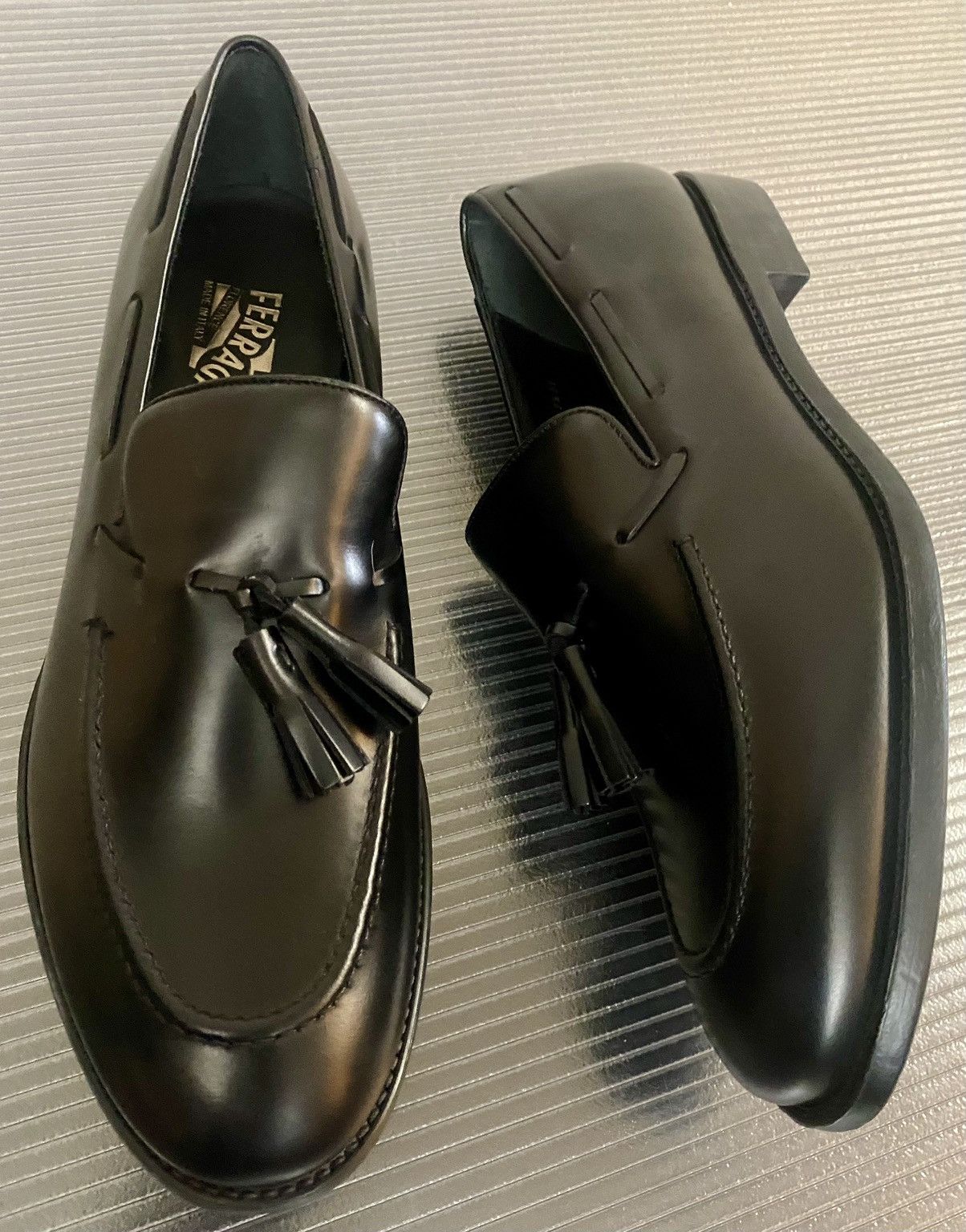 Salvatore Ferragamo Ferragamo 🇮🇹 black calf Sasha tassel loafer 10.5 EE NEW Size US 10.5 / EU 43-44 - 7 Thumbnail