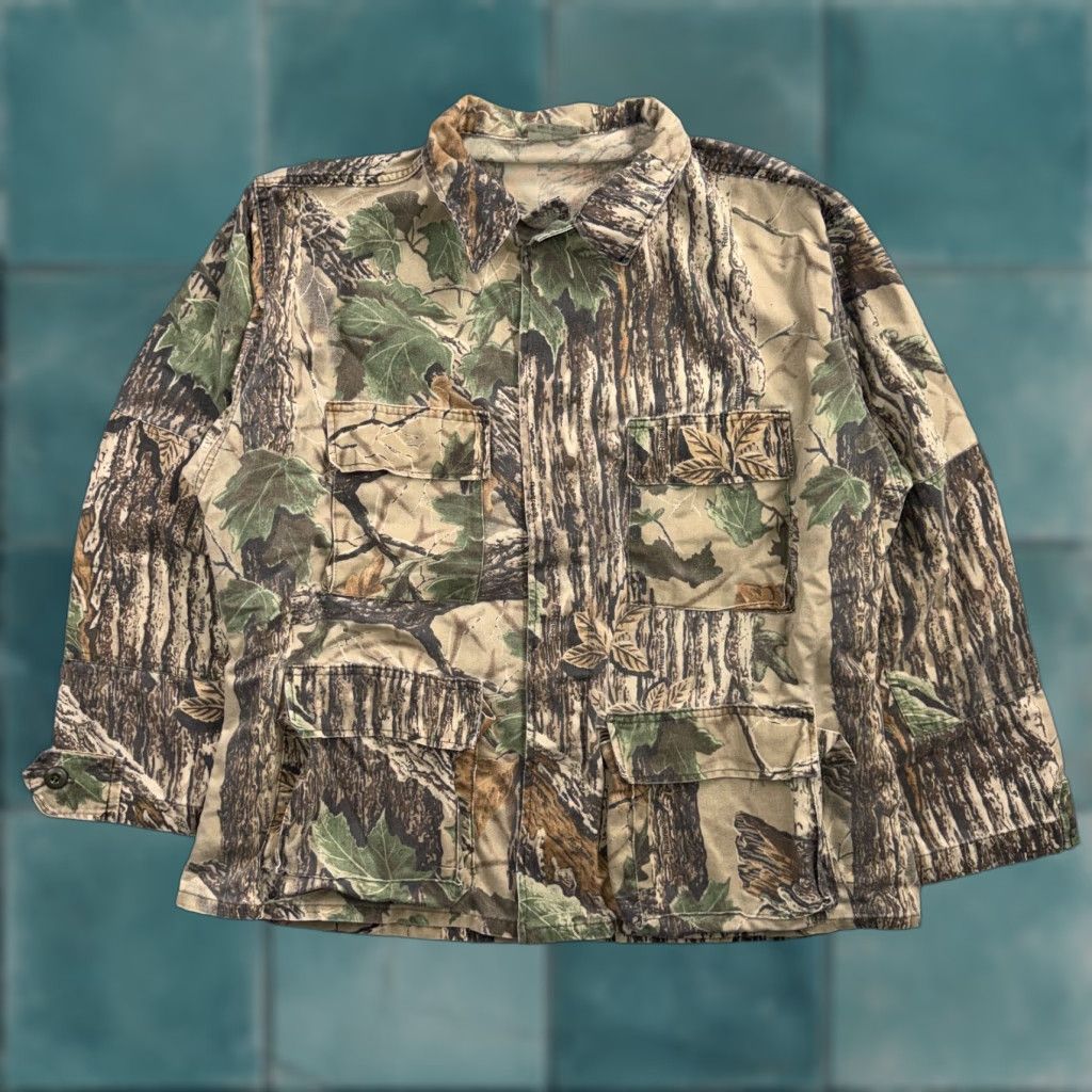 Realtree VINTAGE Military Jacket Mens L Realtree Camo Combat Coat Tactical Field 90s Shirt/Coat Mens L Camouflage 90s Clothing Size US L / EU 52-54 / 3 - 1 Thumbnail