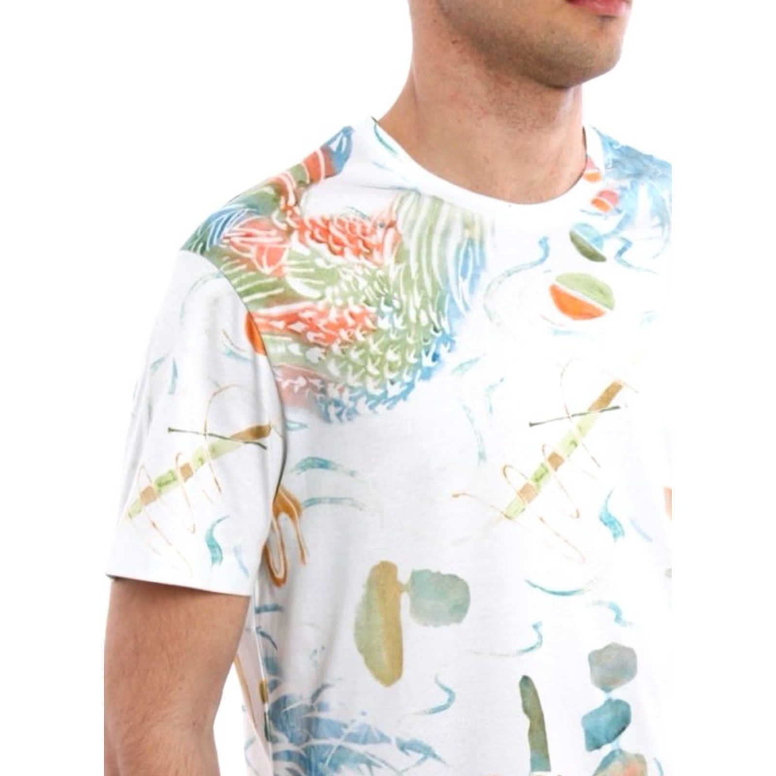 Salvatore Ferragamo Salvatore Ferragamo T-Shirt Abstract Made in Italy XS/S White Mens Shirt Size US XS / EU 42 / 0 - 6 Thumbnail