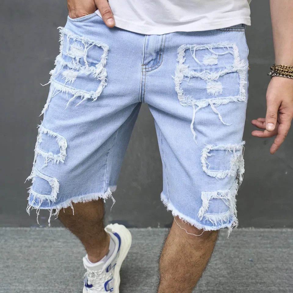 Japanese Brand High Street Ripped Jeans Shorts Size US 36 / EU 52 - 1 Thumbnail