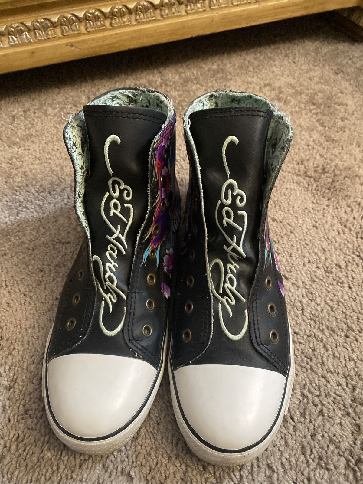 Ed Hardy Rare!Vintage Y2K Ed Hardy Hi top Sneakers size 11 Size US 11 / EU 44 - 2 Thumbnail