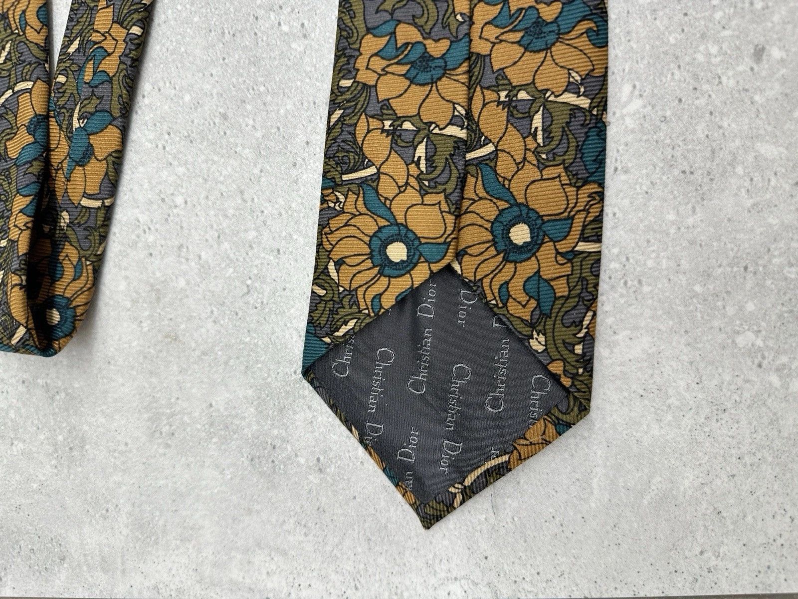 Christian Dior Monsieur Vintage Christian Dior Monsieur Silk Floral Pattern Tie Size ONE SIZE - 6 Thumbnail