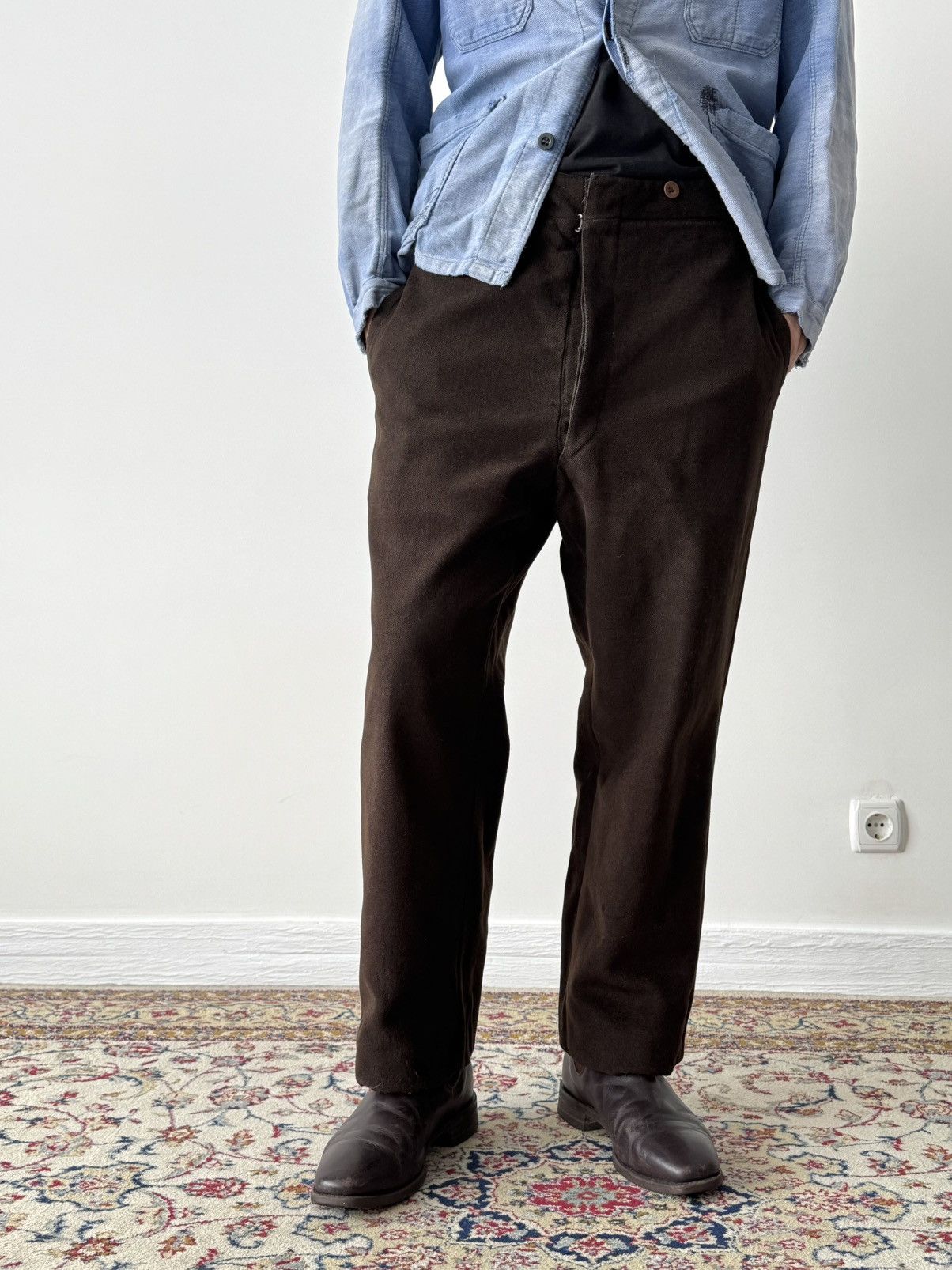 Japanese Brand Antique ≈1920s German Workwear Faded Heavy Pants Size US 32 / EU 48 - 2 Thumbnail