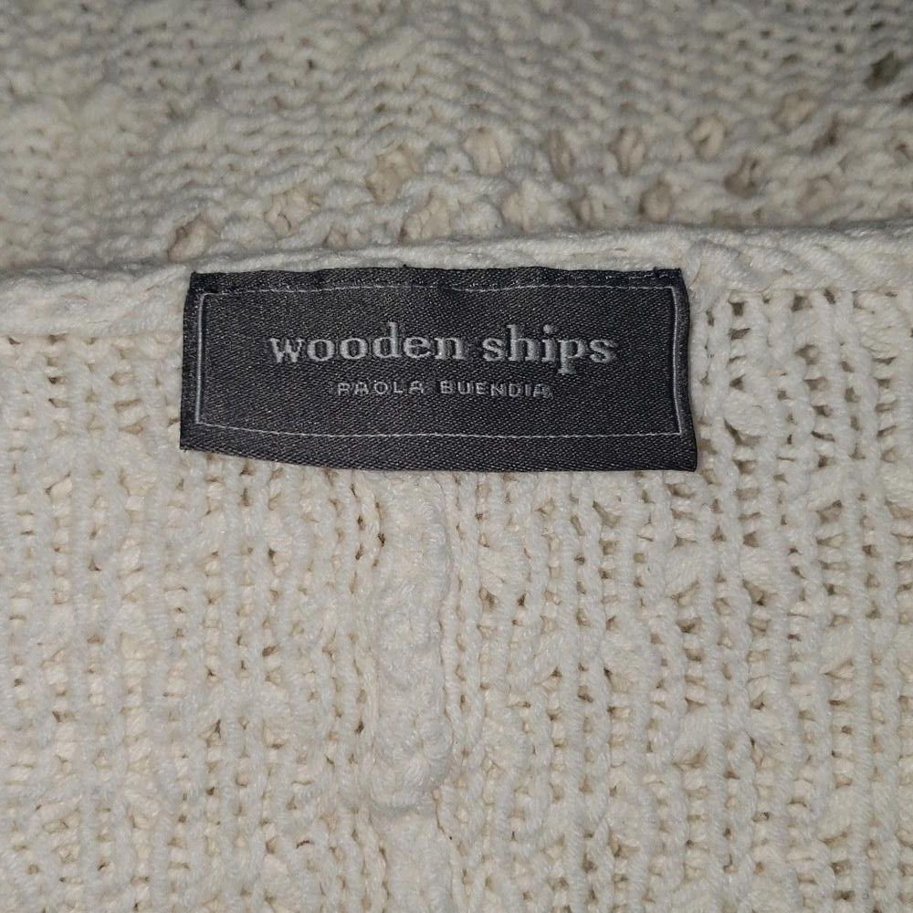 Designer CT725 Wooden Ships "Paola Buendia" Cream Sweater S/M Size S / US 4 / IT 40 - 3 Thumbnail