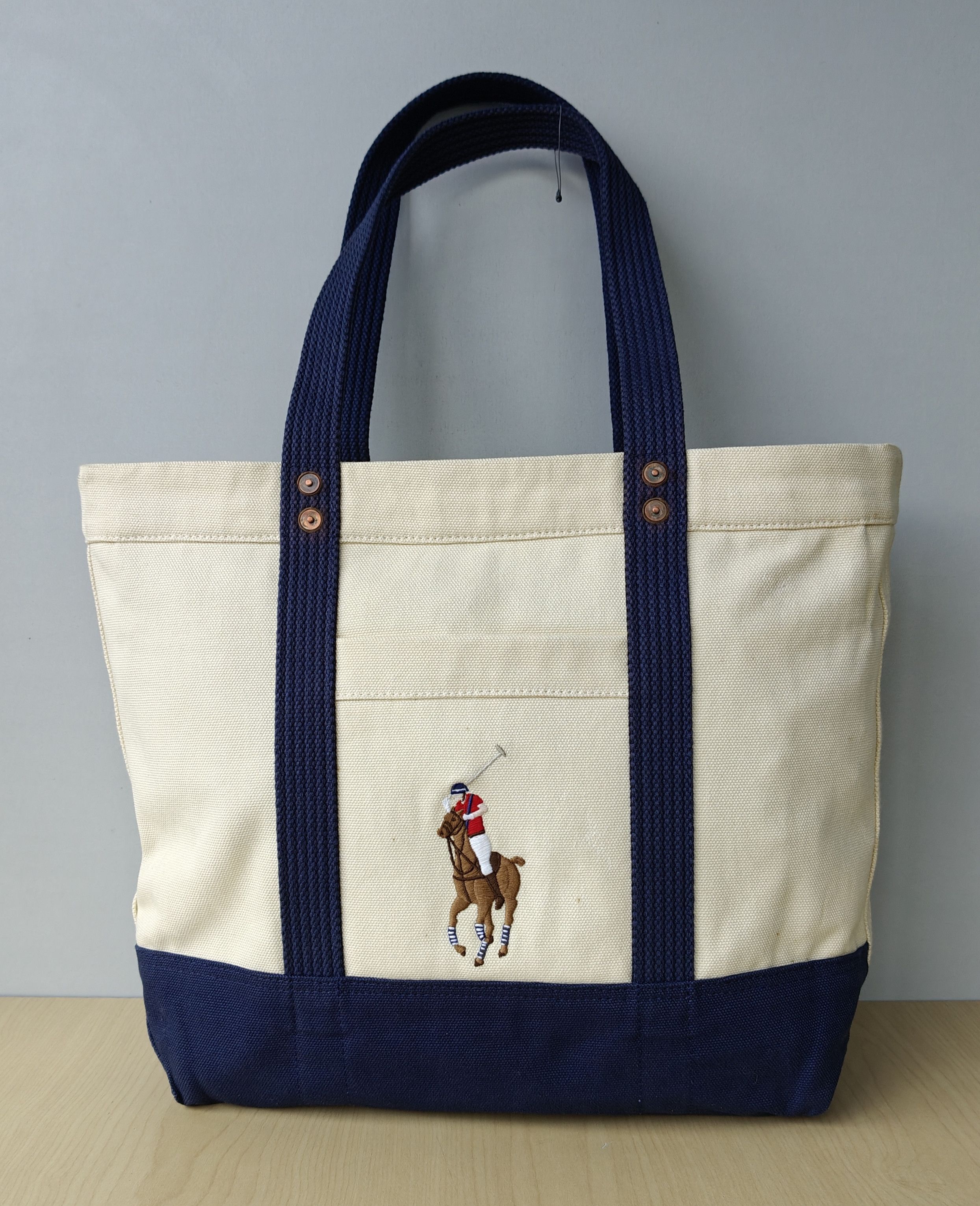 Polo Ralph Lauren Canvas Medium Tote Free Shipping FTP/4013