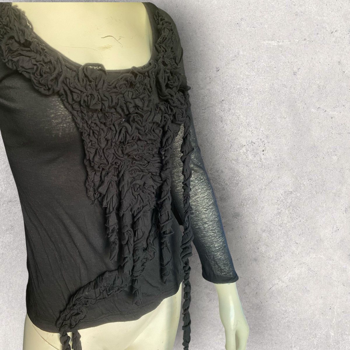 Alexander McQueen 2005 Lee Mcqueen Era Fringe L/S Size XS / US 0-2 / IT 36-38 - 4 Thumbnail