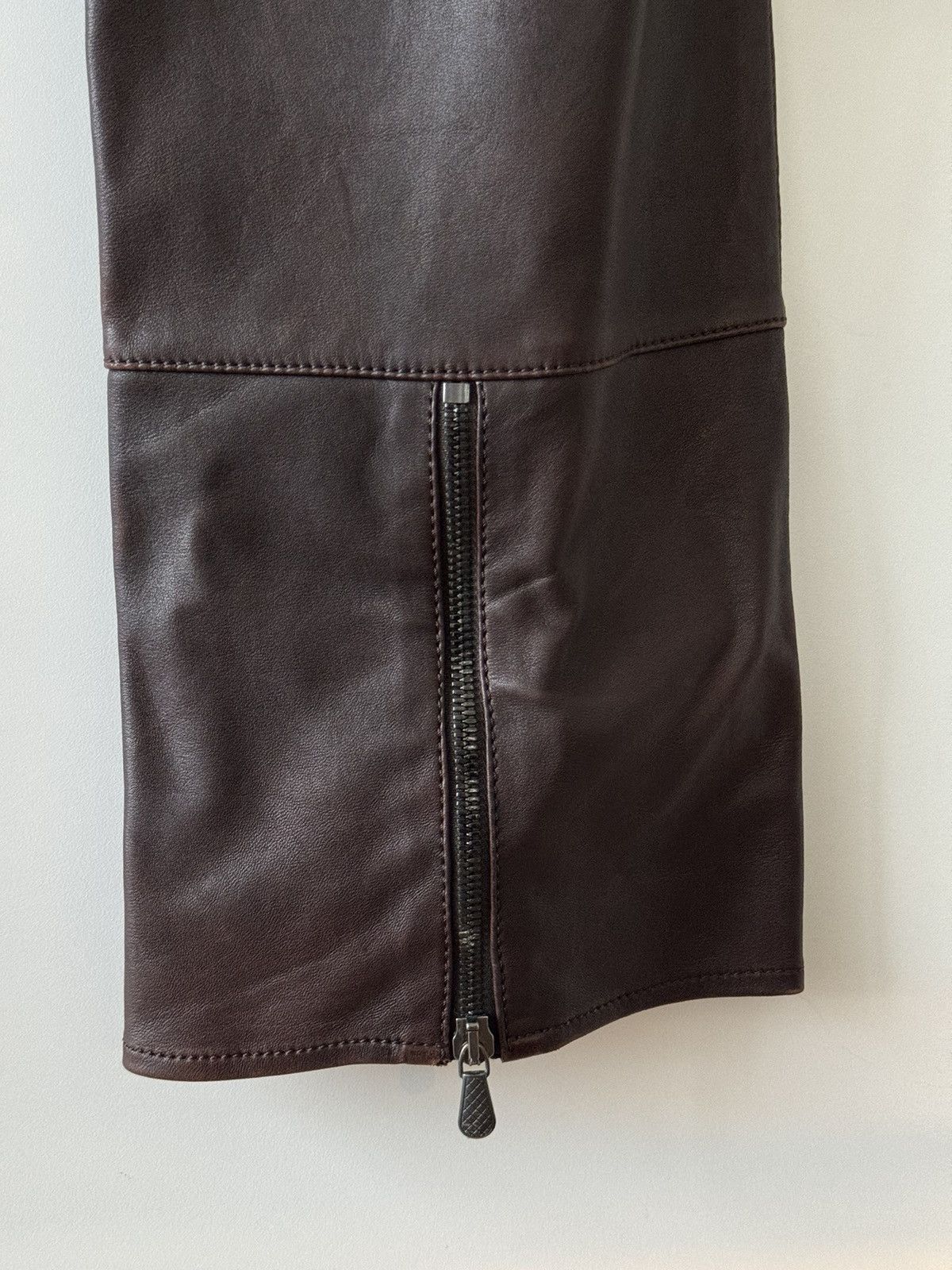 Bottega Veneta FW12 Brown Leather Pants 52 Size US 36 / EU 52 - 14 Thumbnail