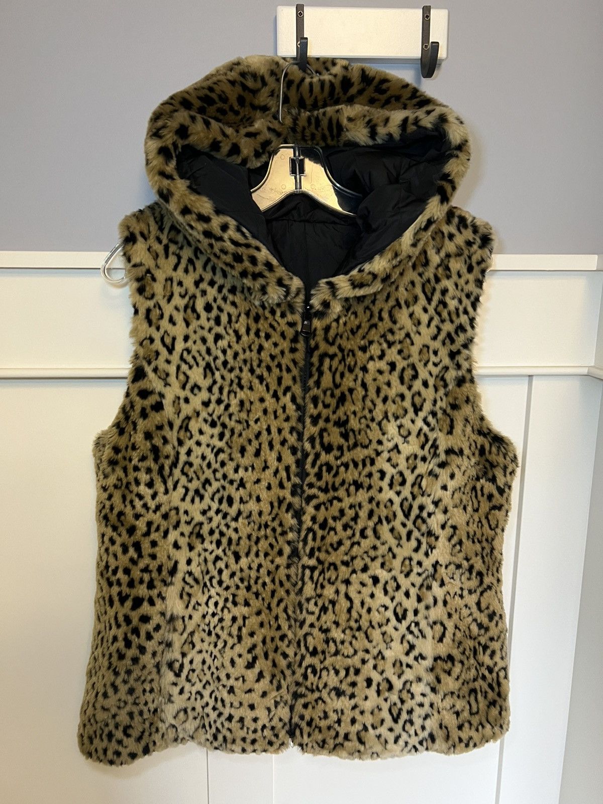 Vintage Kristen Blake reversible faux fur leopard hooded vest Size US M / EU 48-50 / 2 - 1 Thumbnail