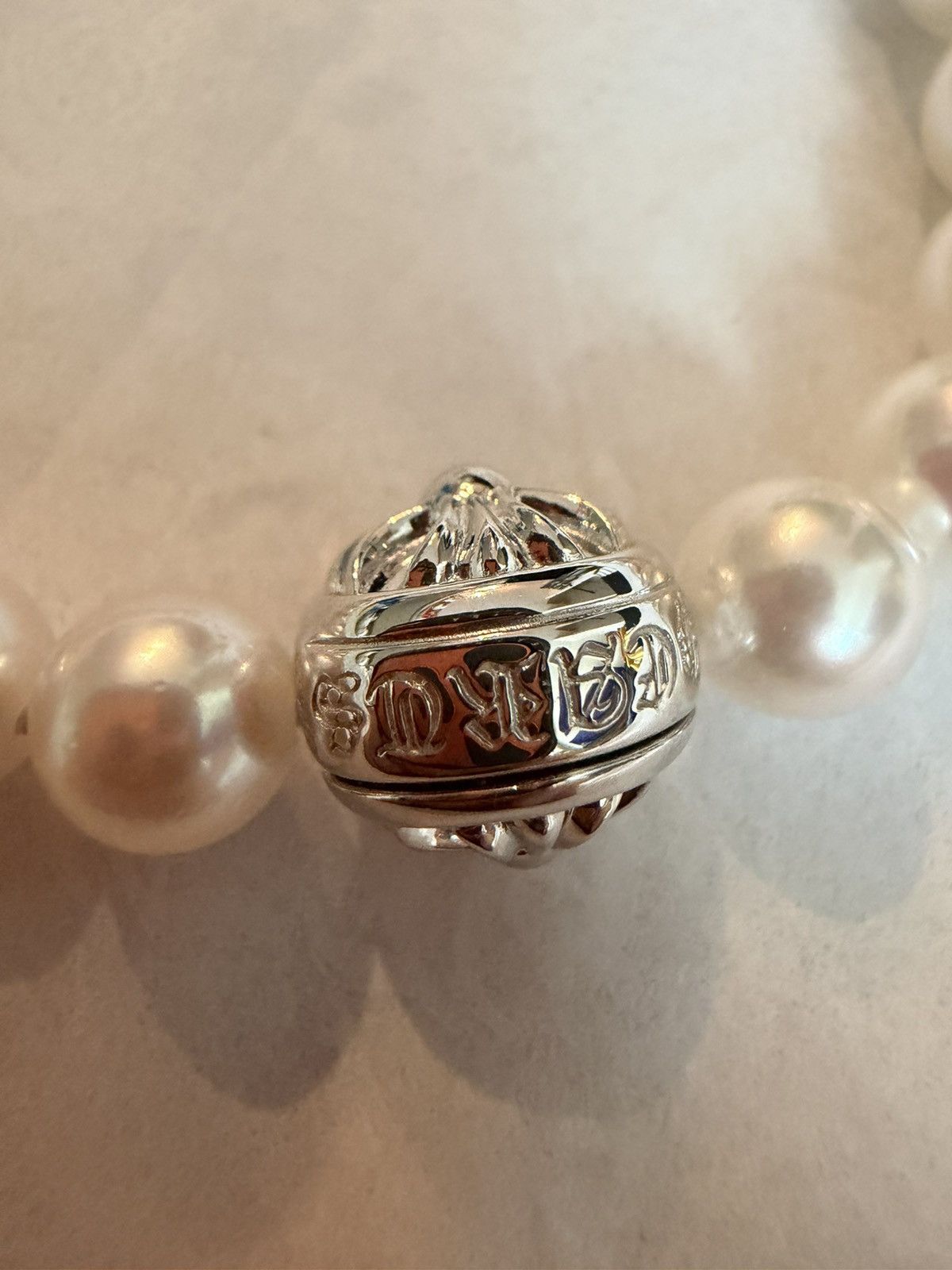 Chrome Hearts Chrome Hearts X Mikimoto 18K White Gold Akoya Pearl Bracelet Size ONE SIZE - 5 Thumbnail