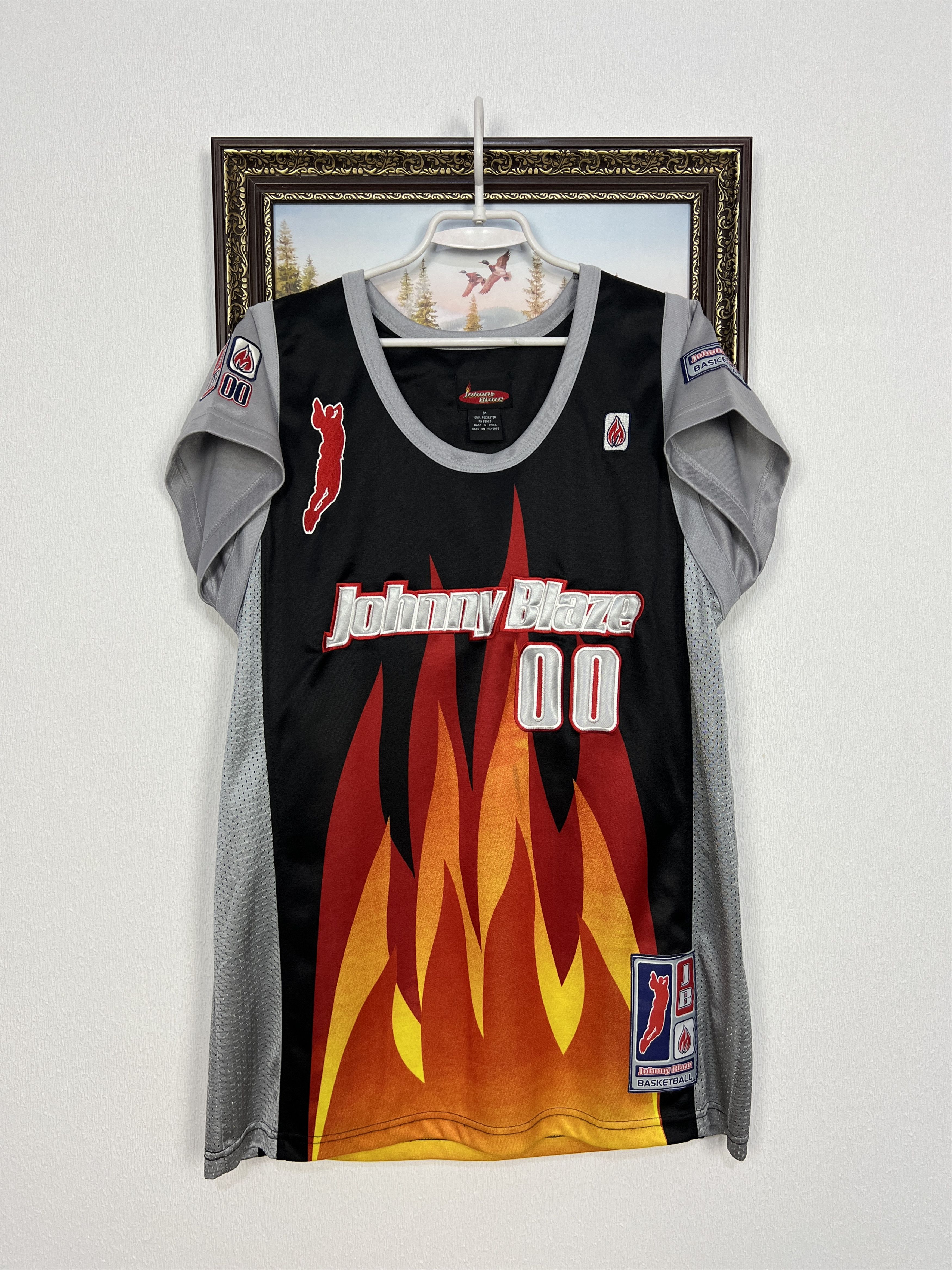 シャツ VTG 00s JOHNNY BLAZE SETUP JERSEY Johnny Blaze Jersey Size XL Dark | Depop