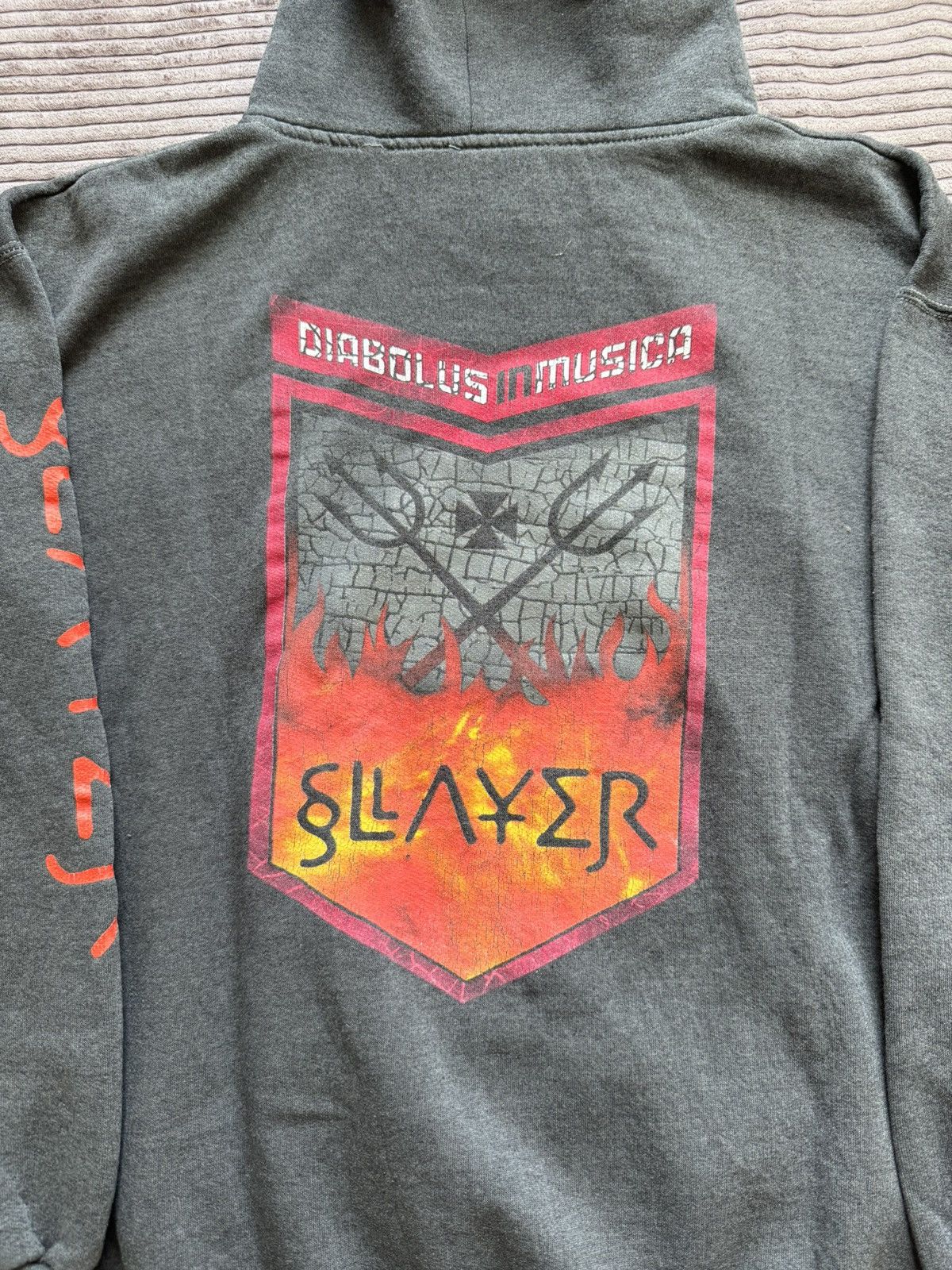 Band Tees Rare Vintage 90s Slayer Diabolus Musica Metal Band Hoodie Xl Size US XL / EU 56 / 4 - 9 Thumbnail