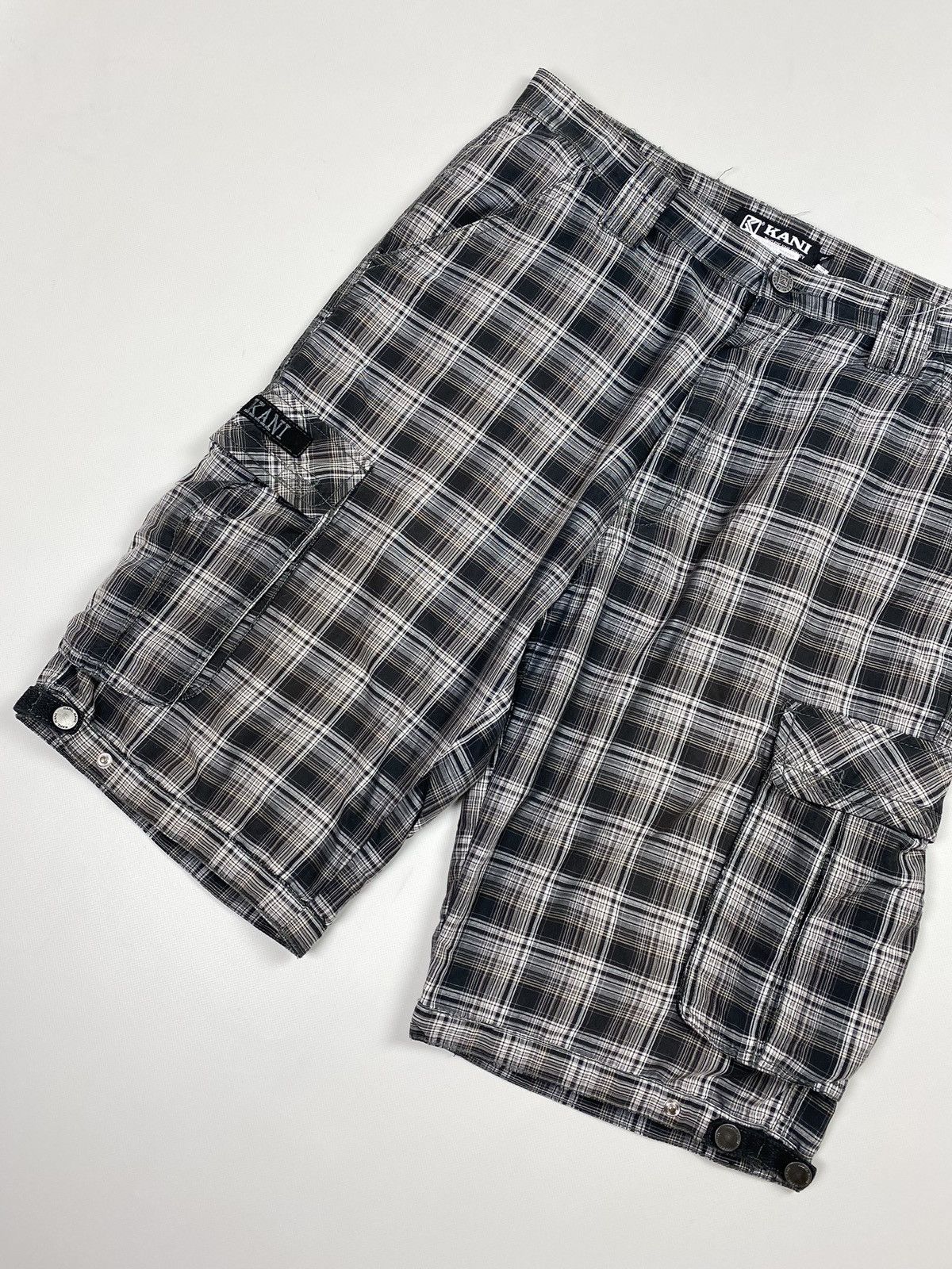 Karl Kani × Vintage Karl Kani men’s checked cargo rap shorts size 36 Size US 36 / EU 52 - 3 Thumbnail