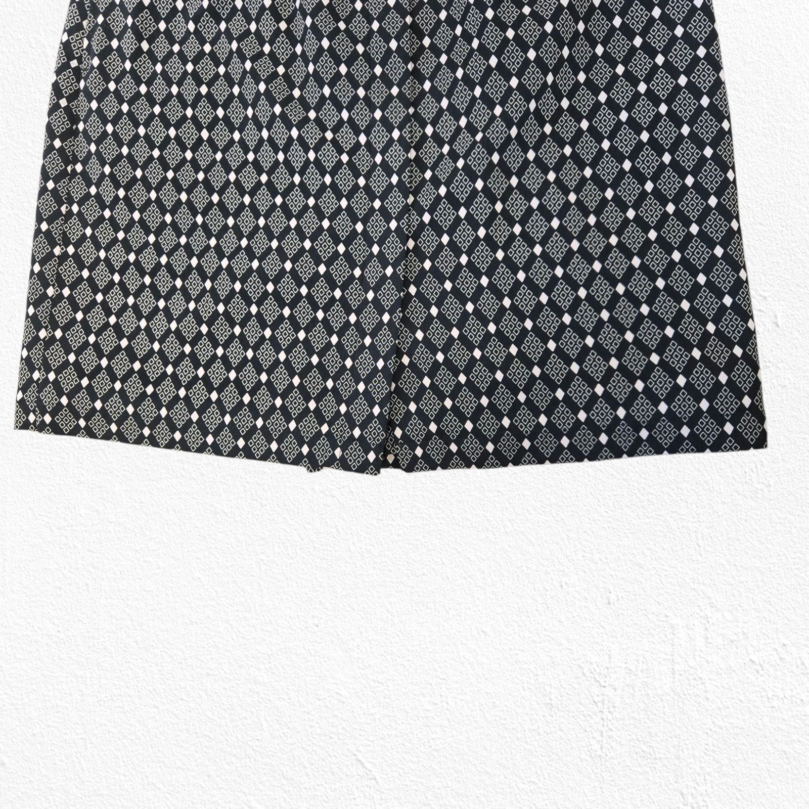 Vintage 1990s Black Beige Diamond Golf Skirt Skort Size 12 Size 34" / US 12 / IT 48 - 4 Thumbnail