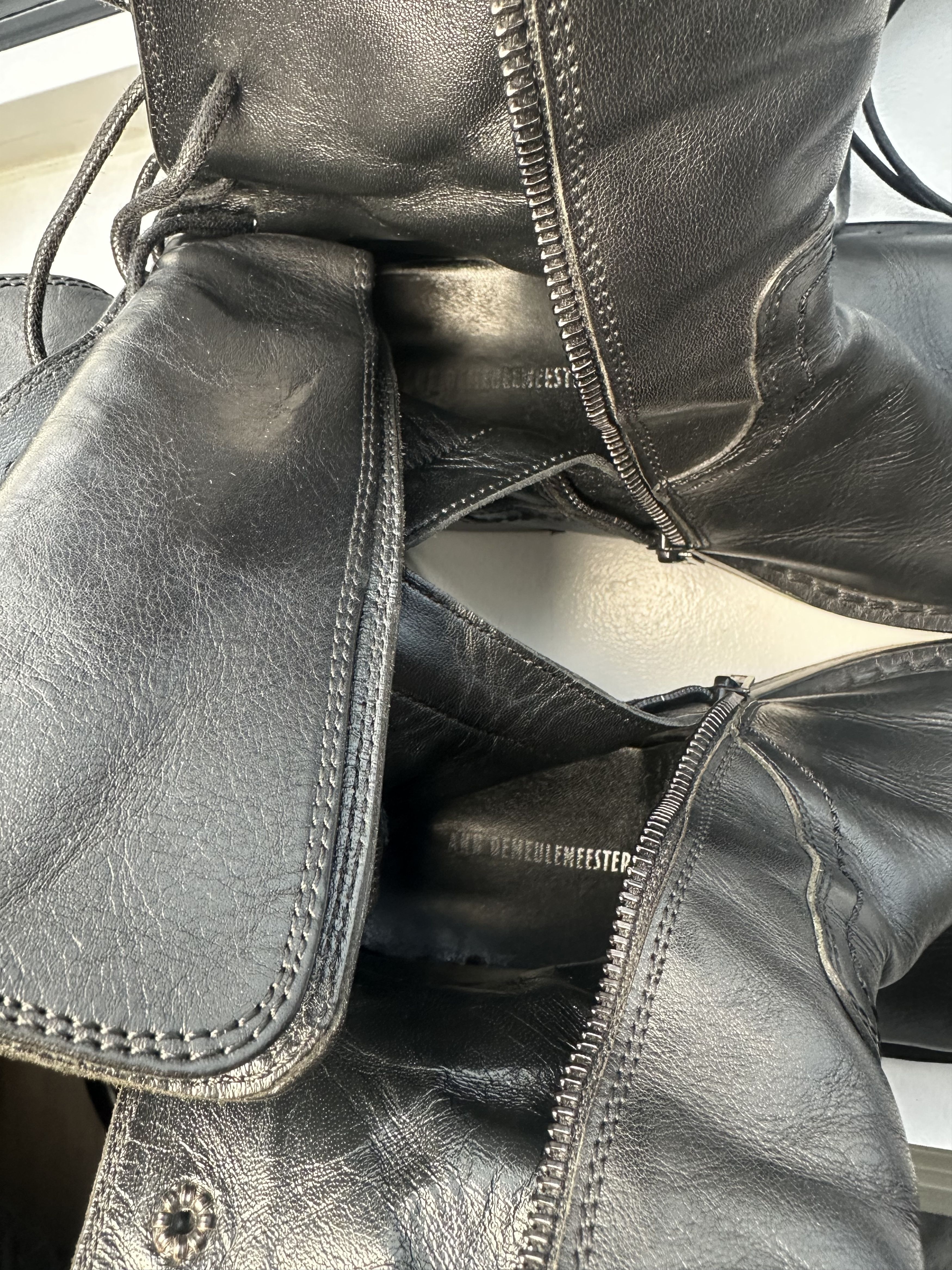 Ann Demeulemeester Ann Demeulemeester Henrica Vitello Mens Heel Boots EU40/US9 Size US 9 / EU 42 - 9 Thumbnail