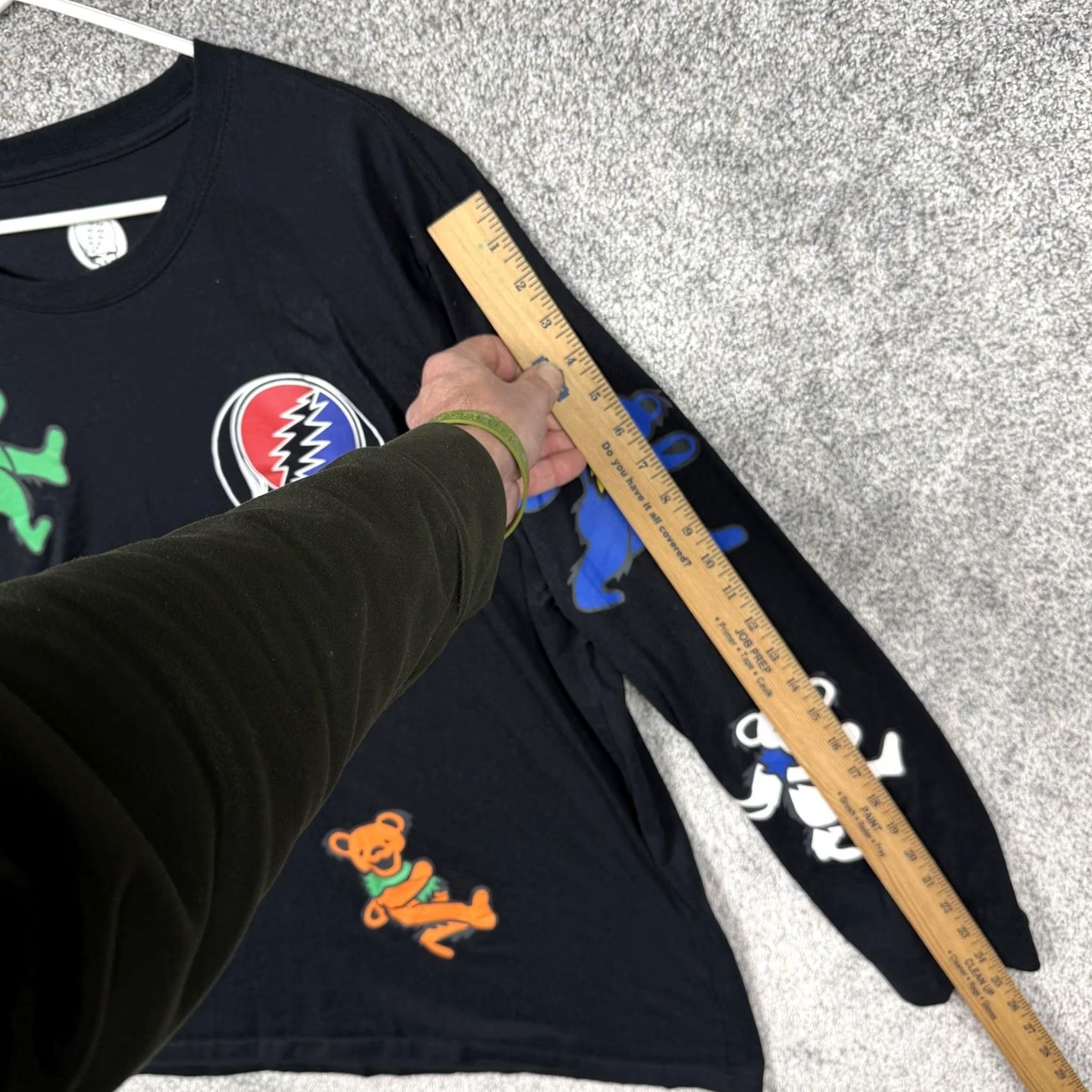 Vintage Grateful Dead Dancing Bears Shirt 3XL Black Crew Neck Long Sleeve Graphic Tee Band Concert Festival Indie Mens Size US XXL / EU 58 / 5 - 3 Thumbnail