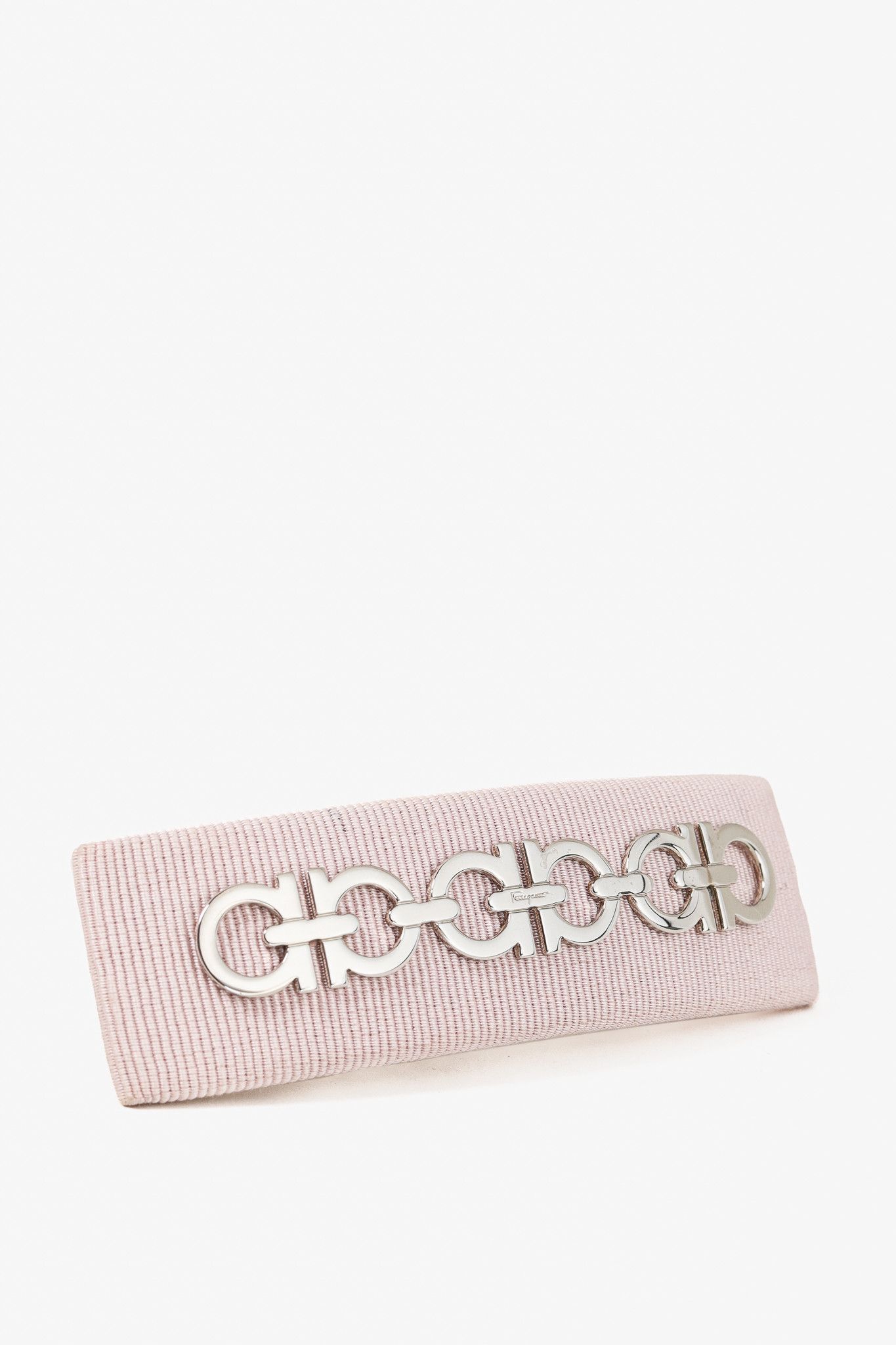 Salvatore Ferragamo Salvatore Ferragamo Cipria-Grosgrain Gancini Barrette Size ONE SIZE - 2 Thumbnail