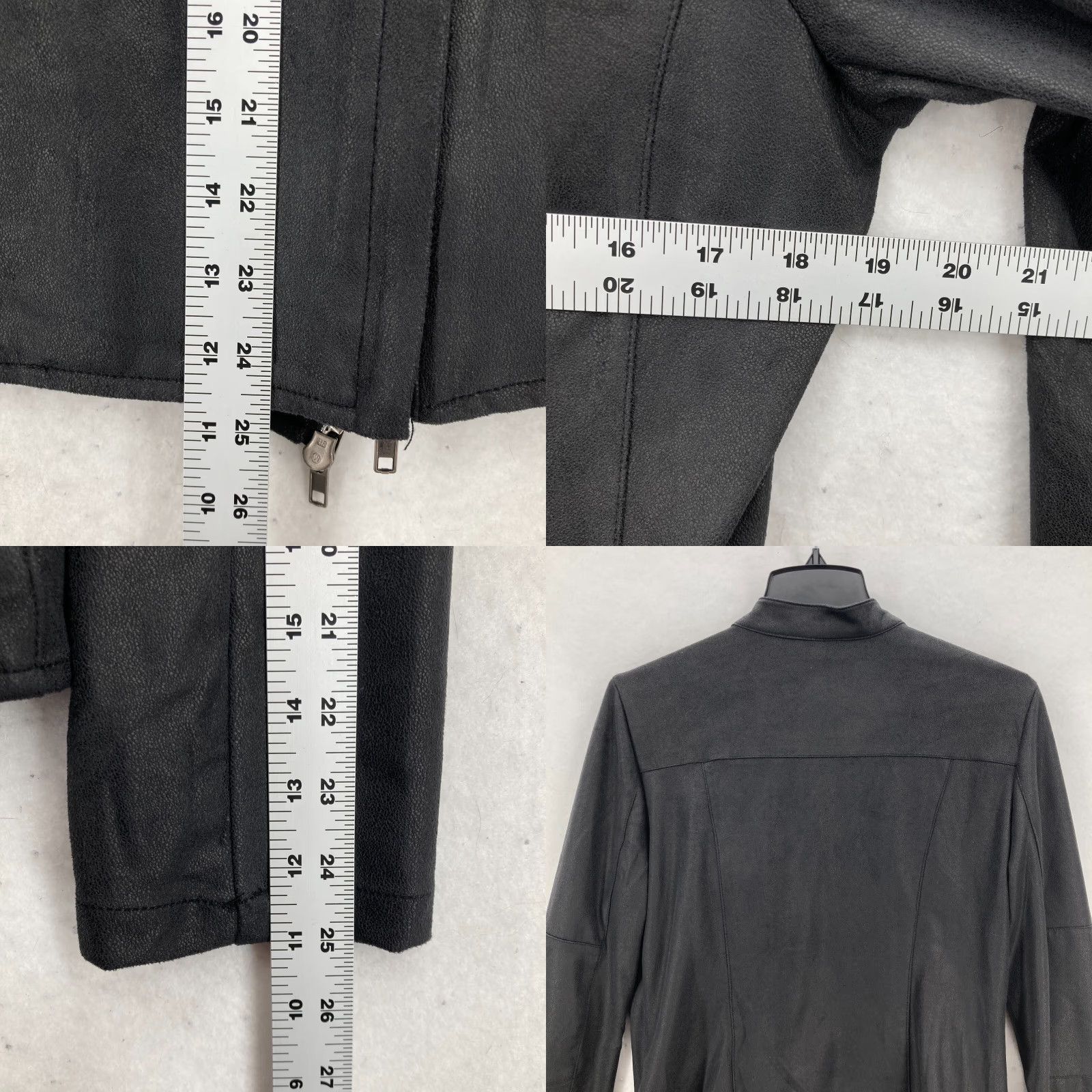 Vintage Miilla David Sueded Asymetrical Jacket Women's L Black Full Zip Motorcycle Jacket Size L / US 10 / IT 46 - 8 Thumbnail