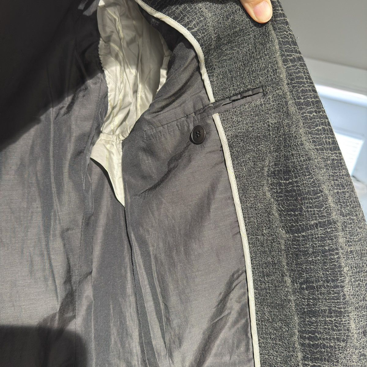 Deepti Deepti Black Wool Membrane Sleeve Long Jacket – Size 48 Size US M / EU 48-50 / 2 - 12 Thumbnail