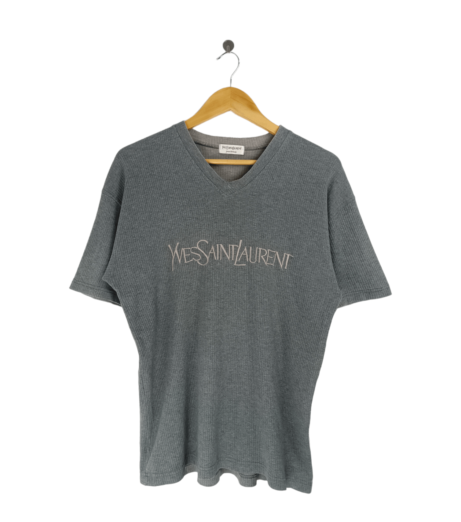 hot vintage 90's distressed yves saint laurent designer tee