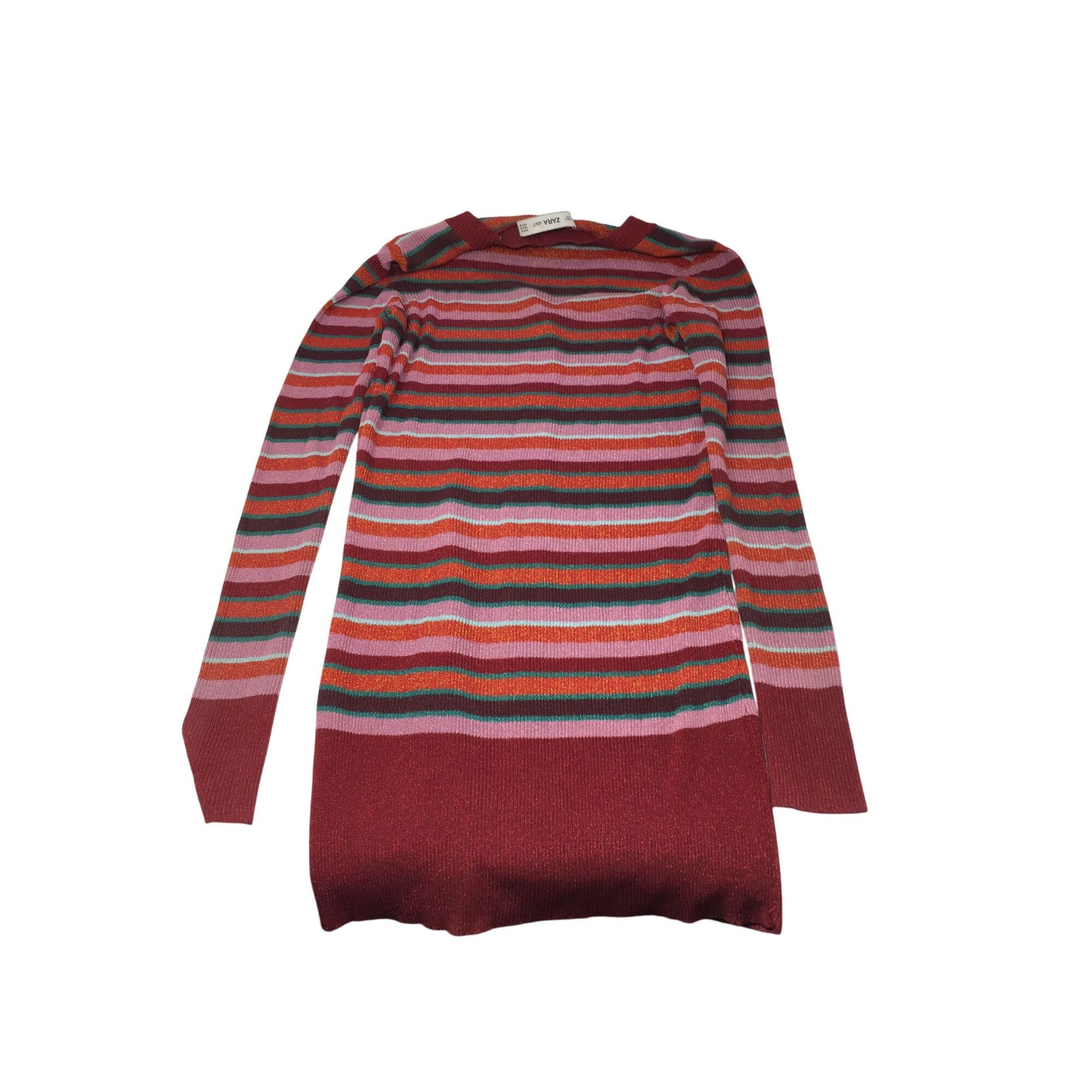 Zara ZARA KNIT SIZE SMALL WOMENS LONG SLEEVE STRIPED SHIRT/CARDIG Size S / US 4 / IT 40 - 2 Thumbnail