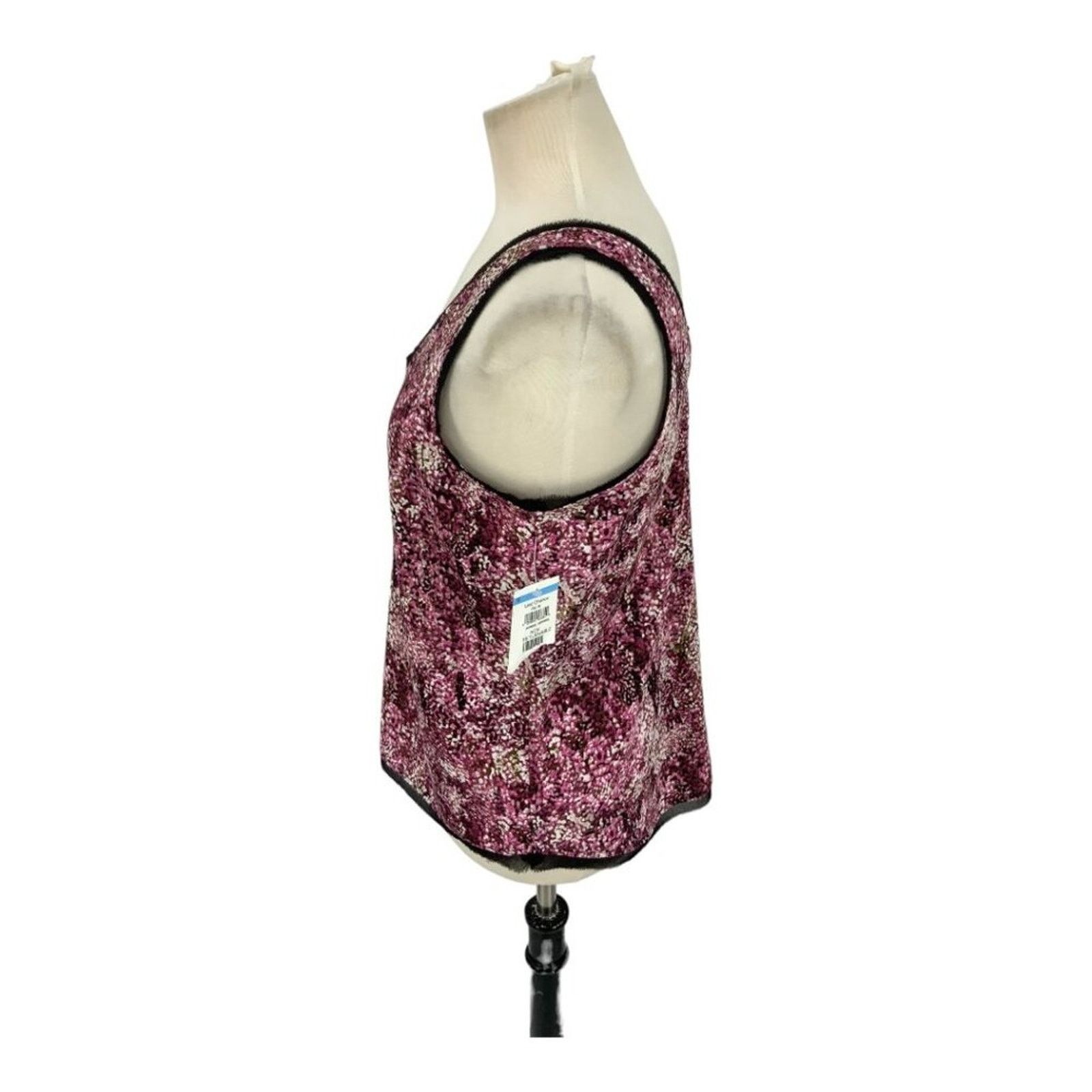 Other Halogen Raw Edge V Neck Tank Top Pink Small NWOT $49 MSRP Size S / US 4 / IT 40 - 5 Thumbnail