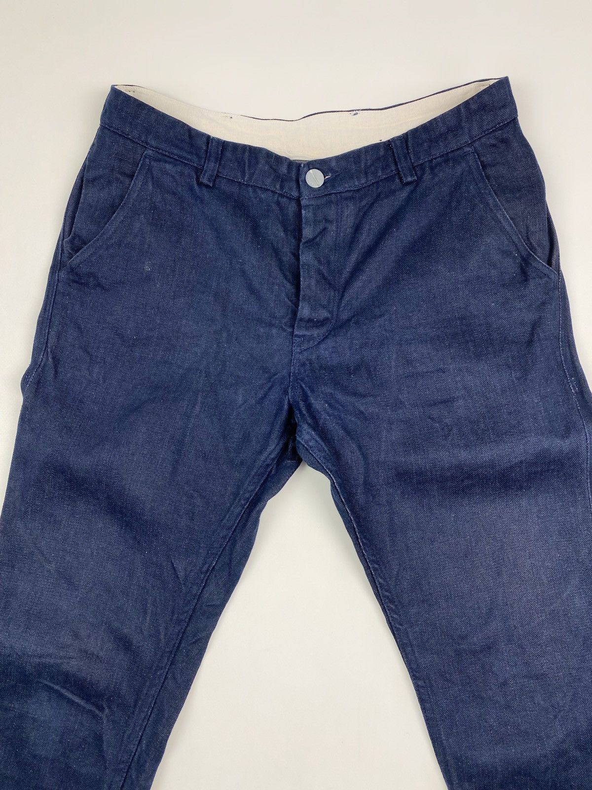 Freitag Freitag E550-18 Male Dark Blue Linen Work Pants Size US 31 - 4 Thumbnail