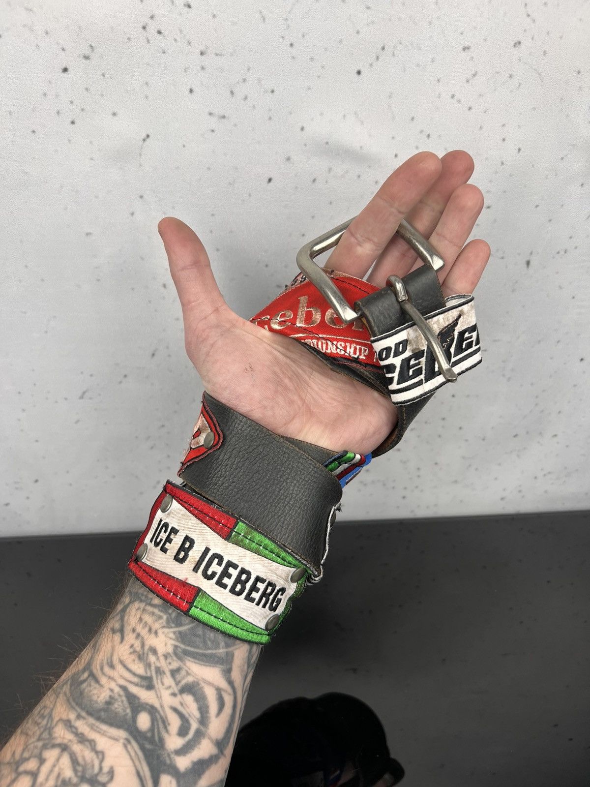 Iceberg Vtg Iceberg Racing Team Leather Patch Belt Rare Archive Size ONE SIZE - 3 Thumbnail