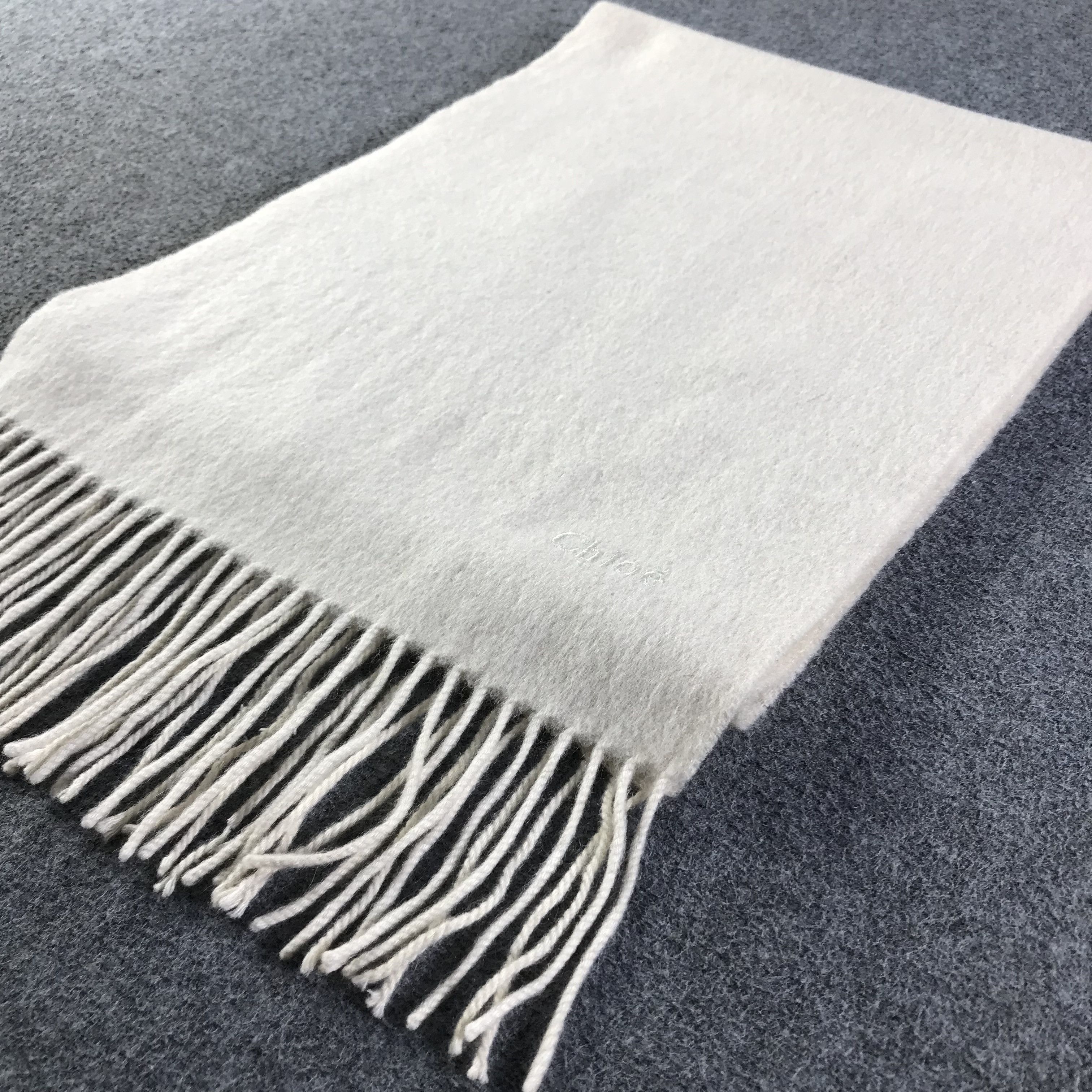 Chloe × Vintage Chloe Cashmere Scarf / Muffler / Neckwear SS1489 Size ONE SIZE - 4 Thumbnail