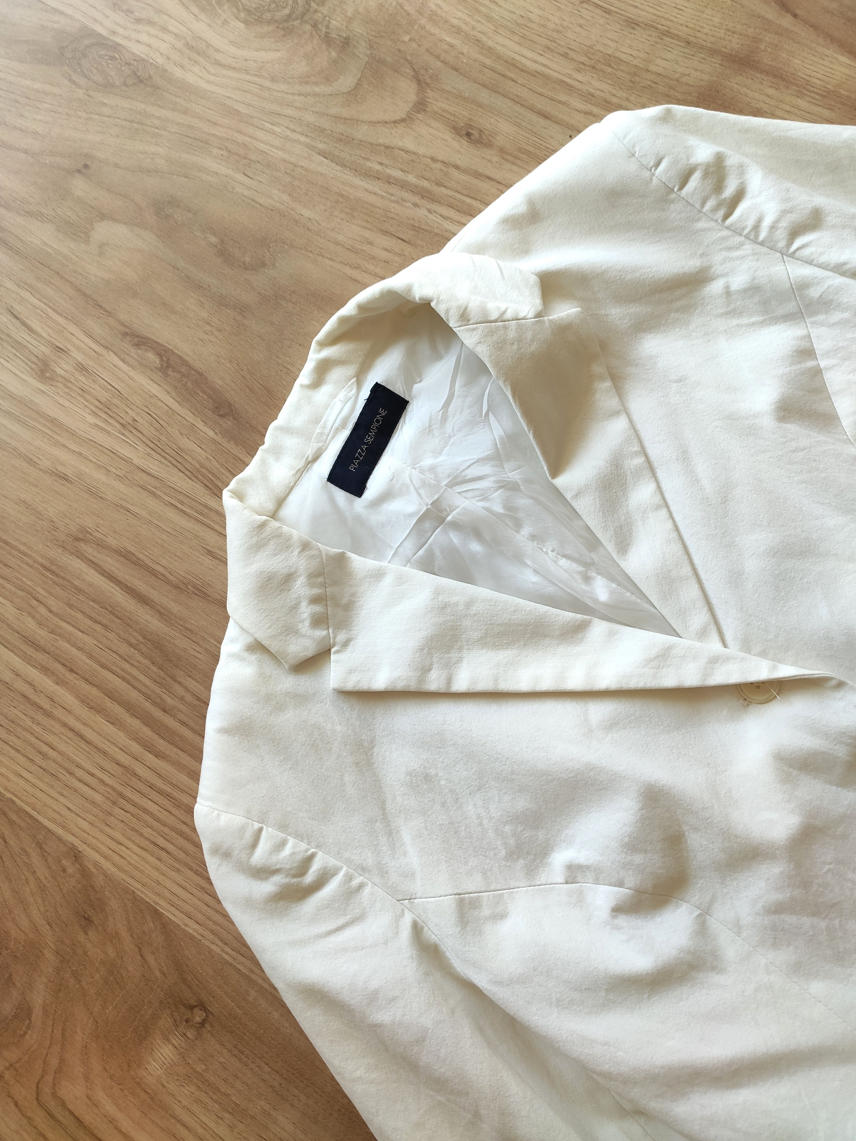 Designer × Piazza Sempione Piazza Sempione women blazer jacket old money white Size L / US 10 / IT 46 - 2 Thumbnail