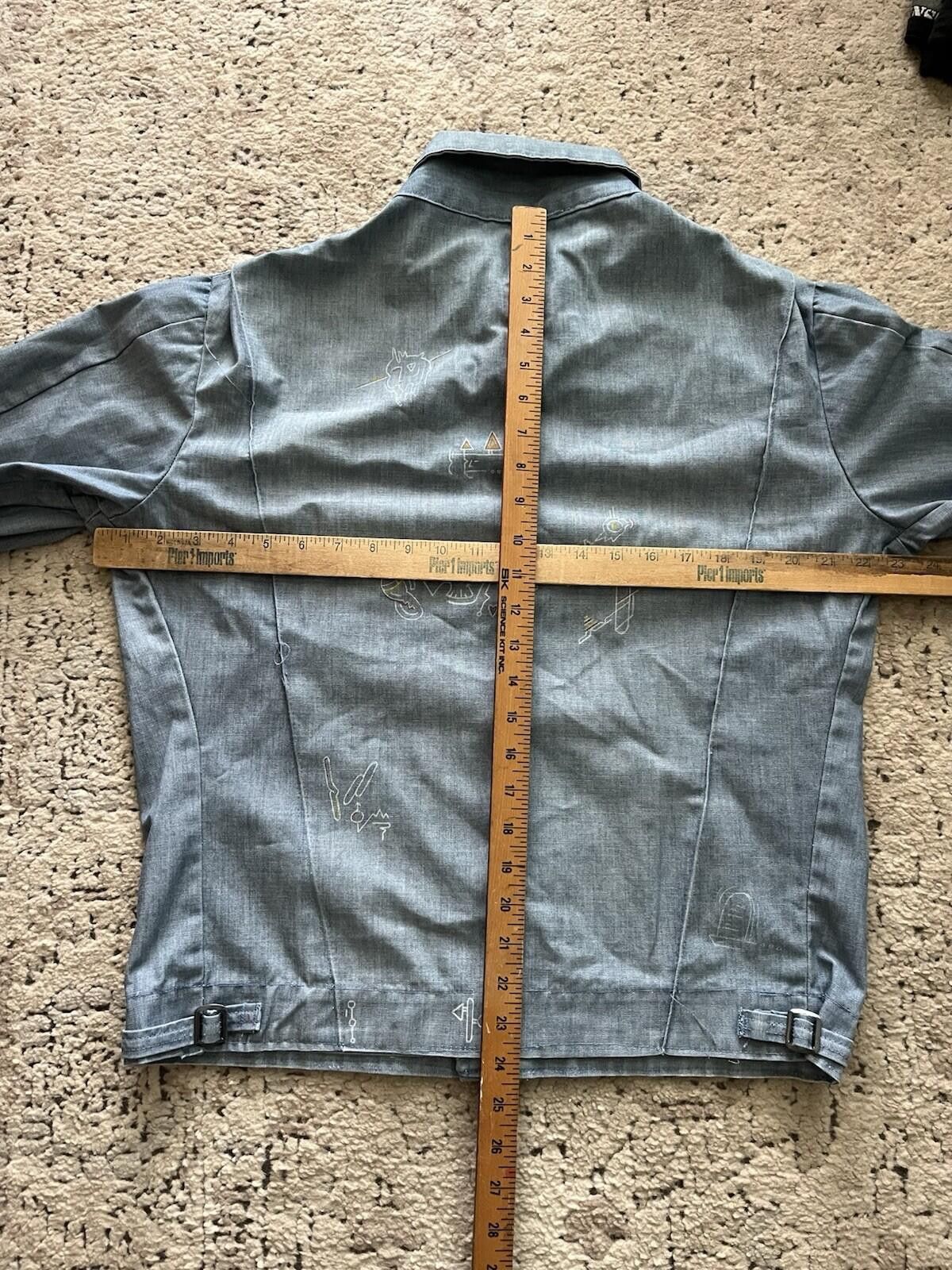 Other Vintage Hand Drawn Chambray Denim Jacket Blue M/L Size L / US 10 / IT 46 - 7 Thumbnail