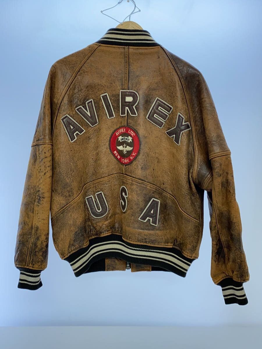 Avirex Avirex Leather Stadium Jacket Brown Size US S / EU 44-46 / 1 - 2 Thumbnail