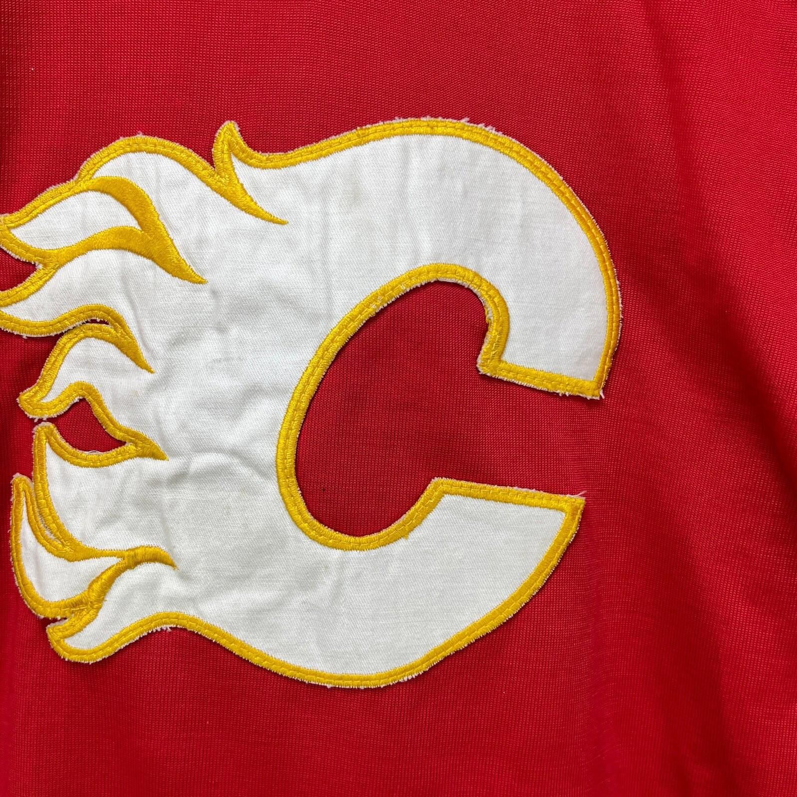 Ccm Vintage 80s Calgary Flames Hockey Jersey Medium Carey Wilson Size ONE SIZE - 3 Thumbnail