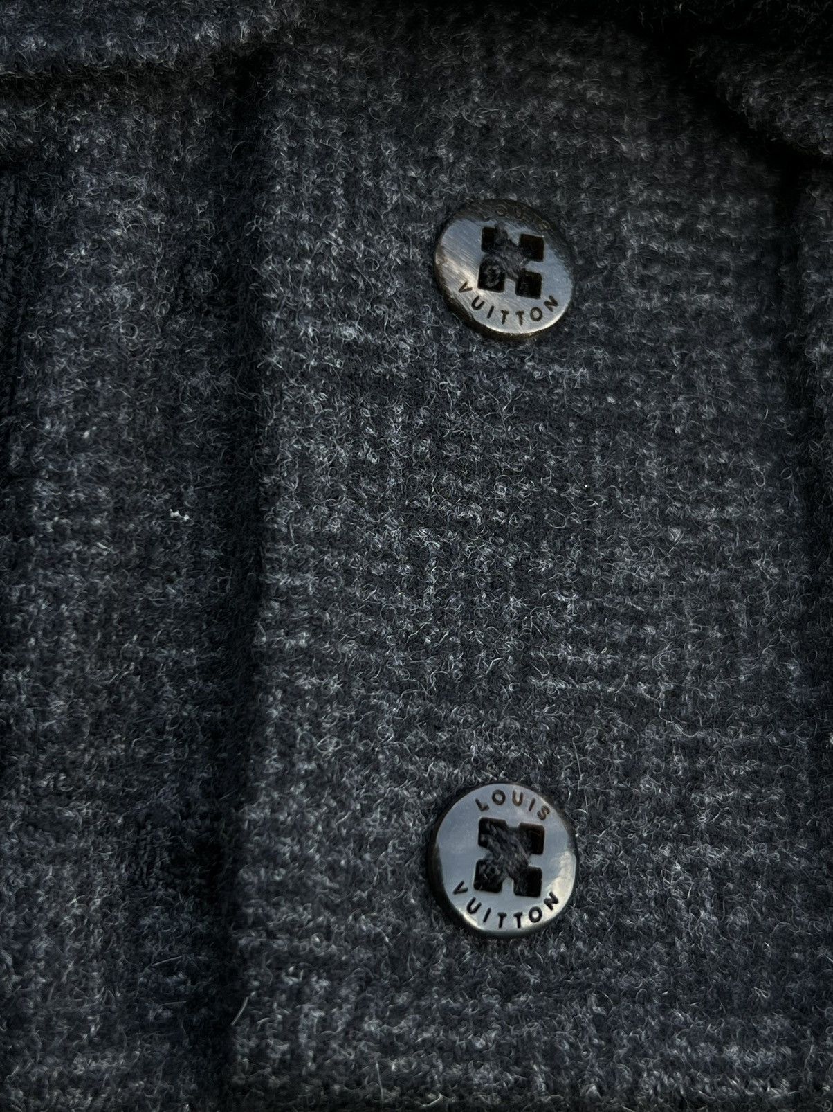Louis Vuitton Louis Vuitton Black Wool Button-Front Jacket Size US M / EU 48-50 / 2 - 10 Thumbnail