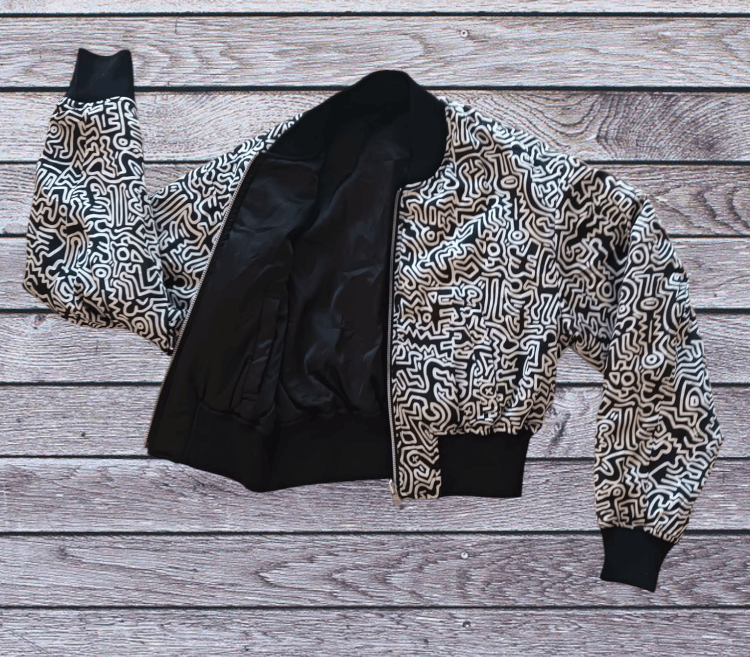 Japanese Brand × Keith Haring BOMBER JACKET KEITH HARING X SLY CROP TOP Size ONE SIZE - 5 Thumbnail