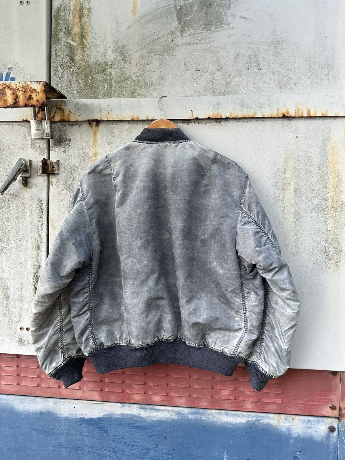 Vintage 🪖Vintage Faded MA-1 Unique Workers Bomber Jacket Size US M / EU 48-50 / 2 - 7 Thumbnail