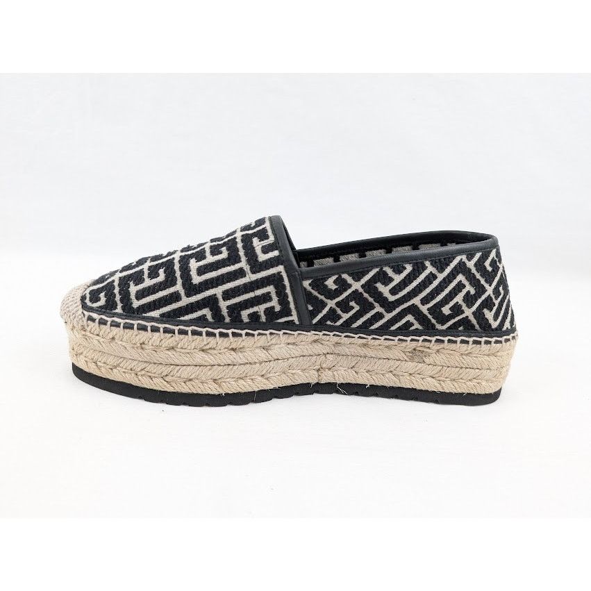 Balmain o1rshd1 Alex Jacquard Espadrilles in Ivory/Black Size US 8 / EU 41 - 7 Thumbnail