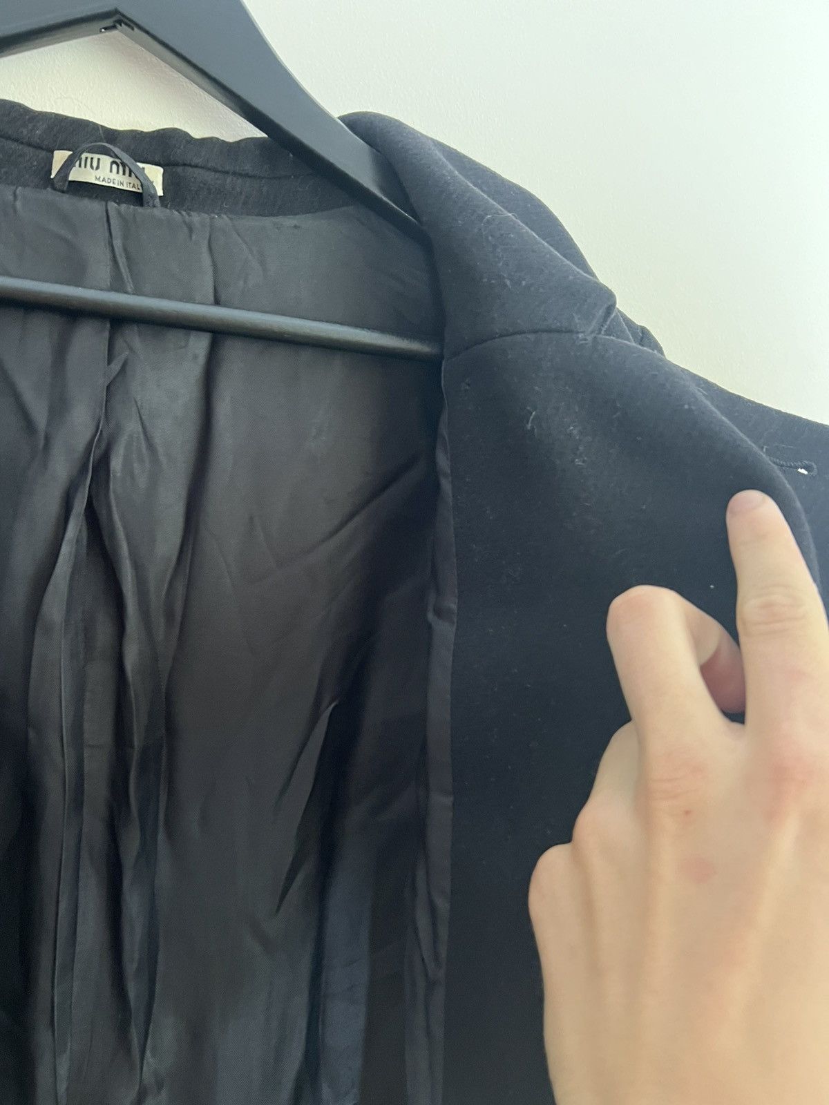 Miu Miu MIU MIU Double-Breasted Wool Coat🧥 Size L / US 10 / IT 46 - 18 Thumbnail