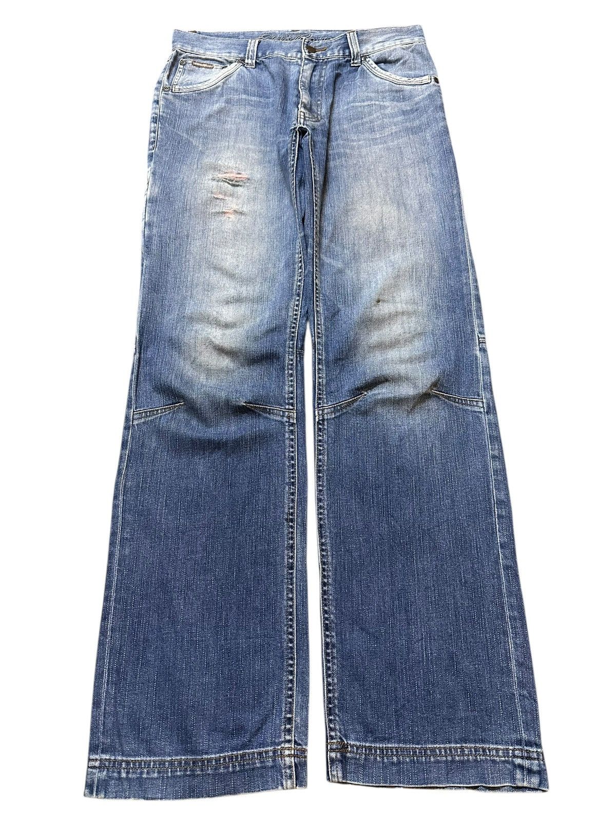 Eddie Bauer Vintage Eddie Bauer Blue Faded Wash Style Distress Loose Fit Size US 32 / EU 48 - 1 Thumbnail