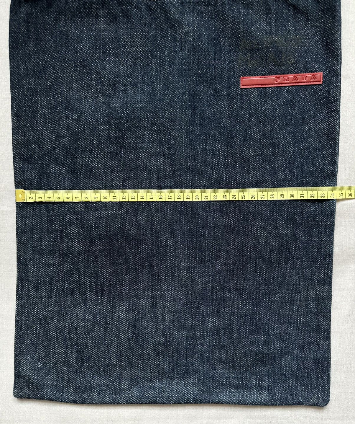 Prada Prada red tab 00s denim shopper tote bag Size ONE SIZE - 8 Thumbnail