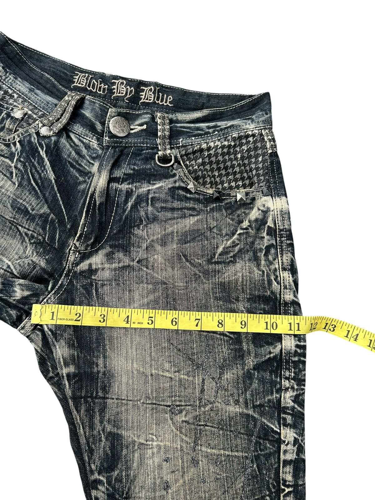 Seditionaries FLARE SKULL BLOW BY BLUE BUCKLE BACK PUNK DISTRESSED DENIM Size US 30 / EU 46 - 18 Thumbnail