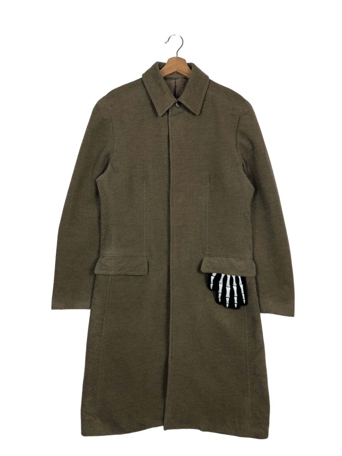 Comme Ca Ism 🔥Rich Brown - Fly Coat Herringbone Wool Jacket Issey Miyake Size US M / EU 48-50 / 2 - 1 Thumbnail