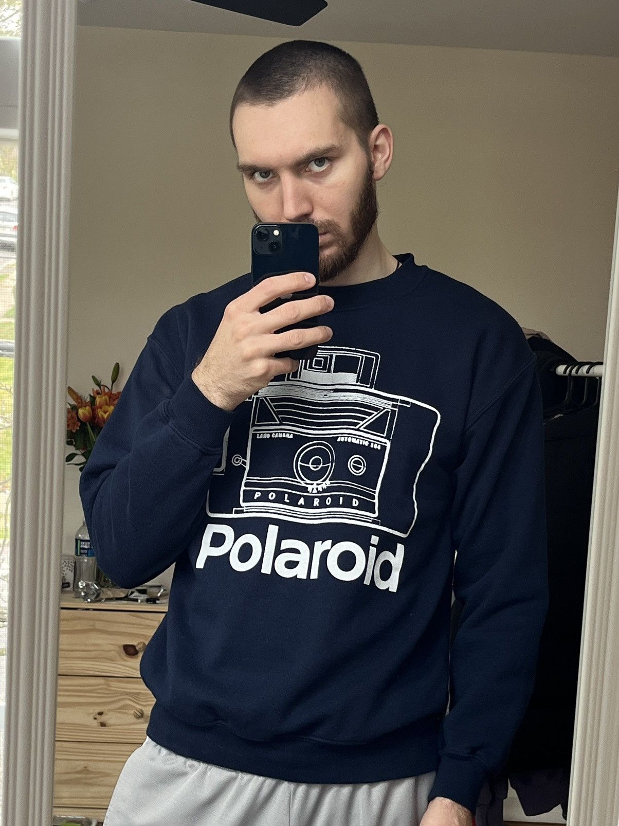 Polaroid × Vintage Vintage Y2K Polaroid “Land Camera Automatic 104” Sweatshirt Size US M / EU 48-50 / 2 - 3 Thumbnail