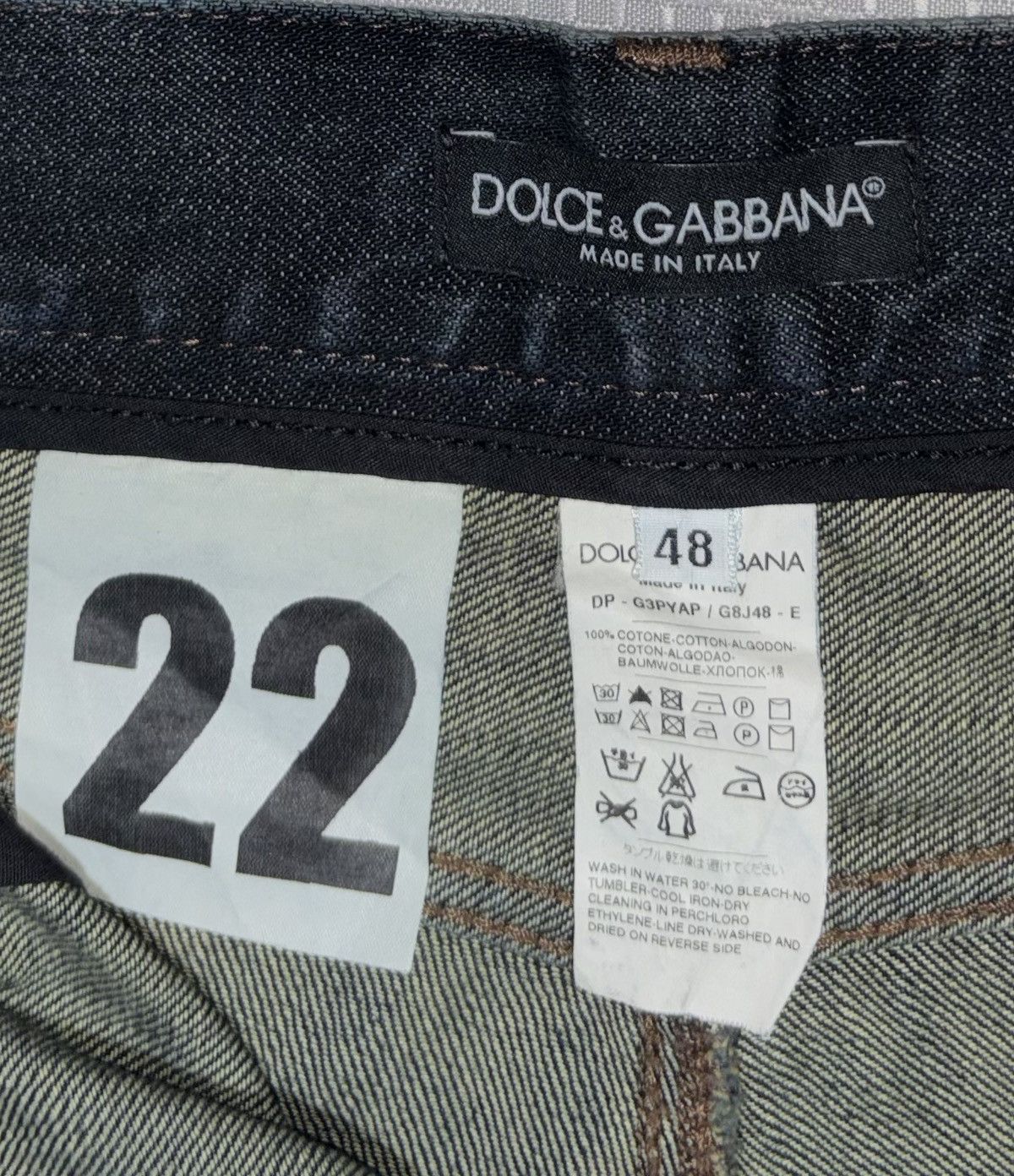 Dolce & Gabbana Dolce & Gabbana Men Western Pkts Blue Jeans 34W/ 26.5 In Size US 34 / EU 50 - 8 Thumbnail