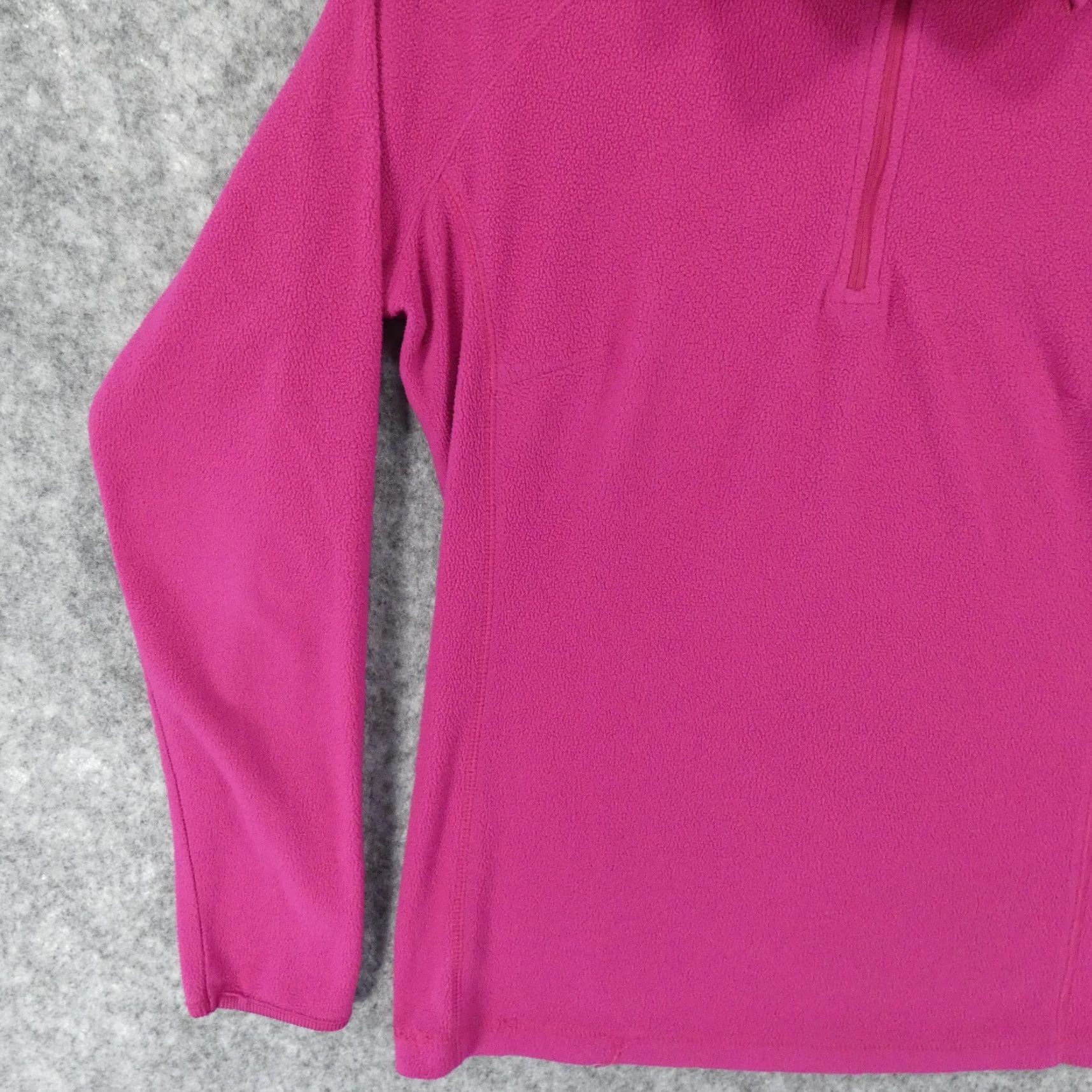 Pinko Columbia Fleece Womens Small Pullover 1/4 Zip Pink Sweatshirt Sweater Size S / US 4 / IT 40 - 4 Thumbnail