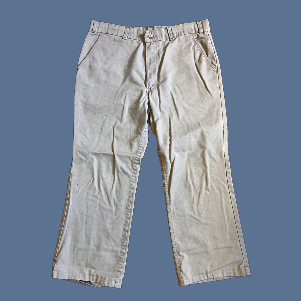 Levi's VINTAGE Levi’s Khaki Pants Men’s 33x25 Beige 70s Size US 33 - 1 Thumbnail